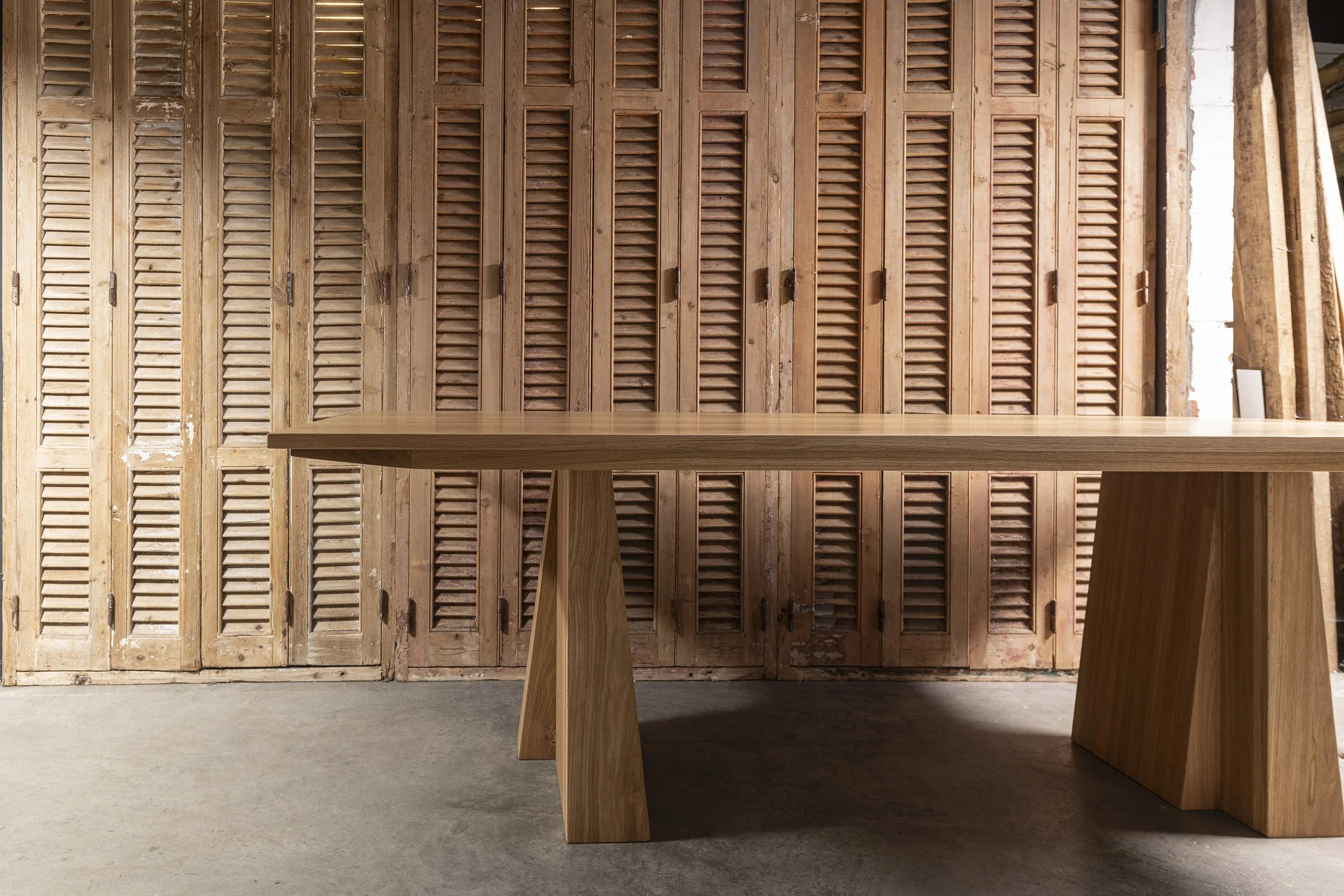 A picture of a modern table in a contemporary interior
