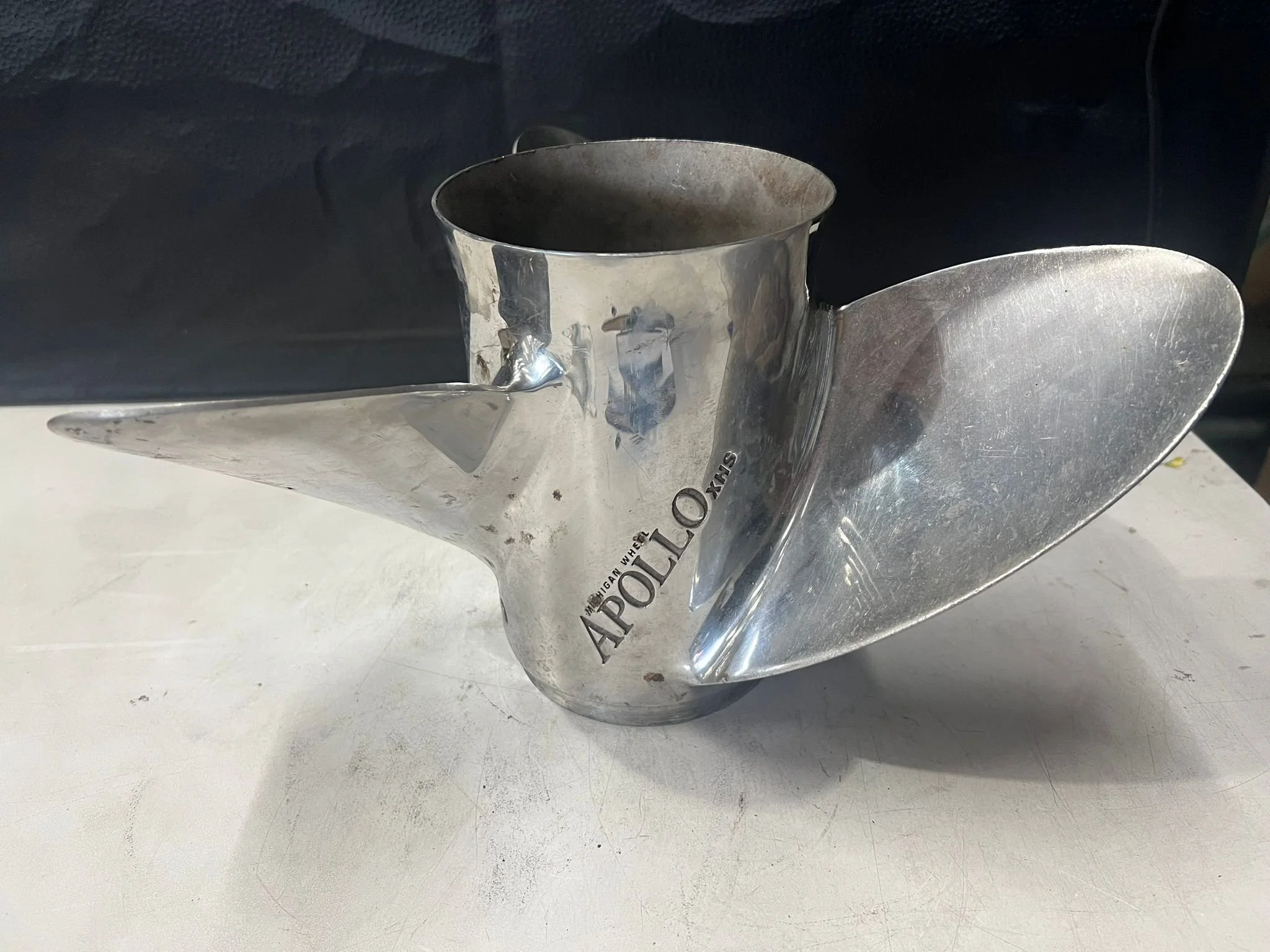 Used Michigan Apollo Prop 3 Blades S.S, 13-7/8 DIA, 23P, ROT  R