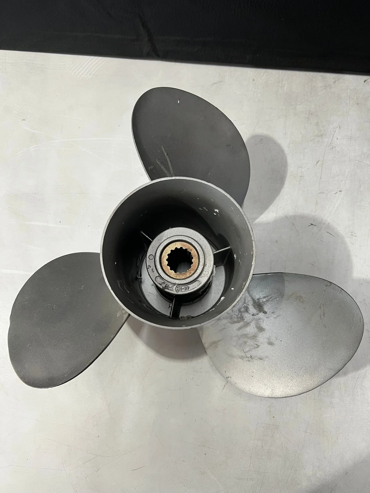 Used Quicksilver Prop 3 Blades S.S, 13-3/4 DIA, 21P, ROT  R