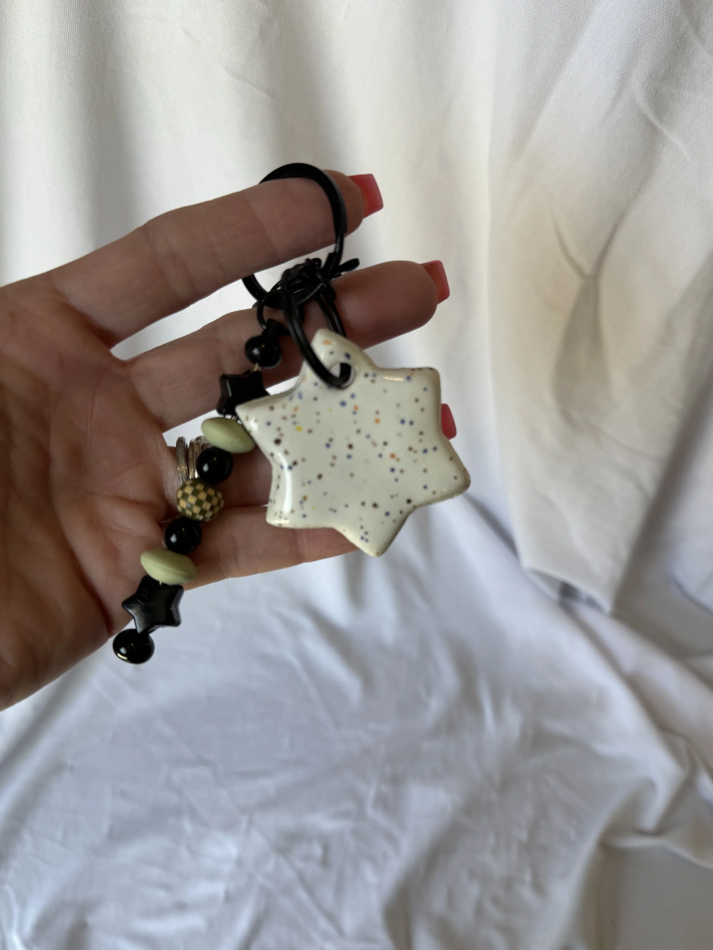 Speckled Star Bag Charm/ Key Chain