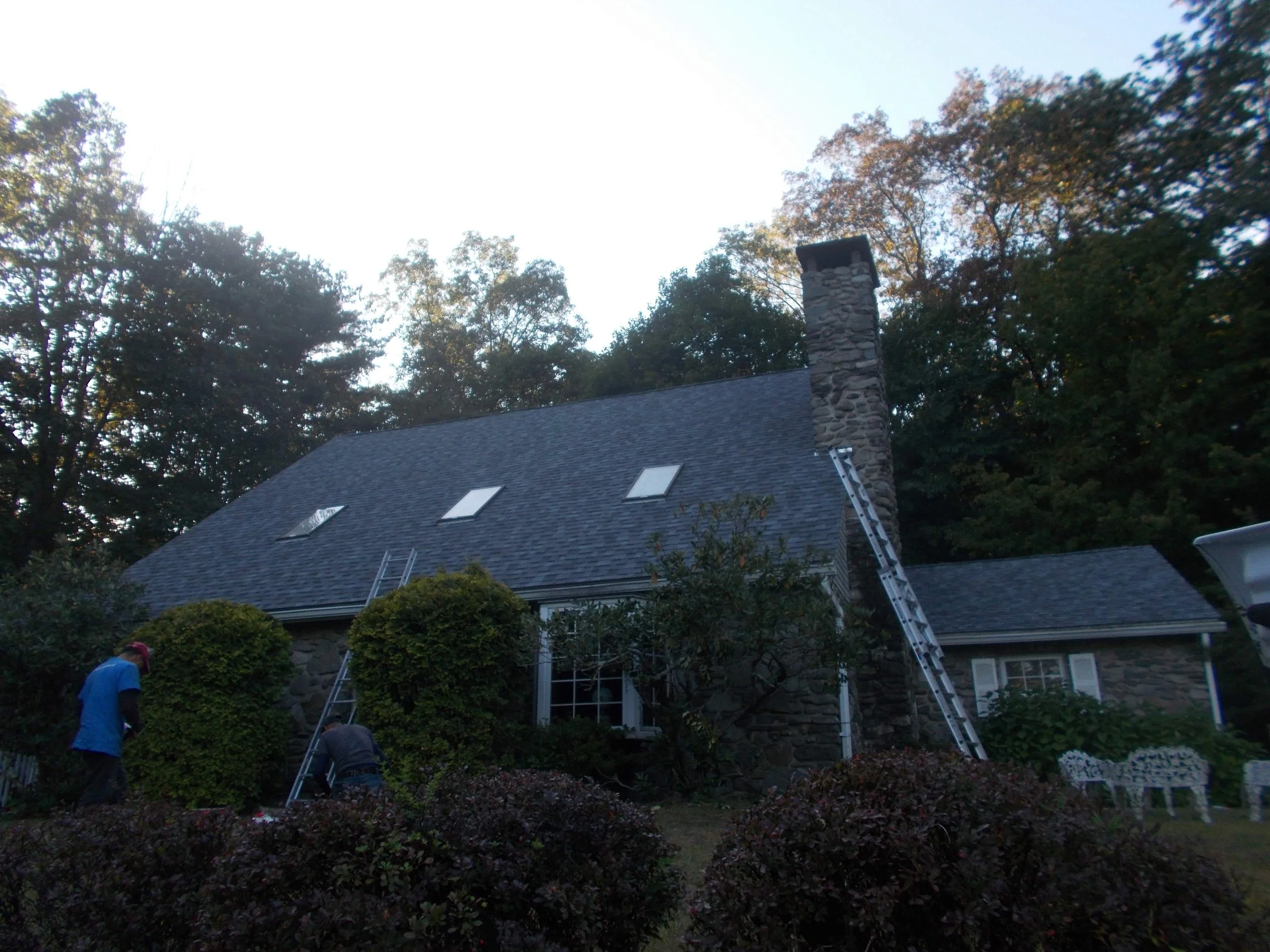 Home in Milford PA with new skylights and new shingle roofing.