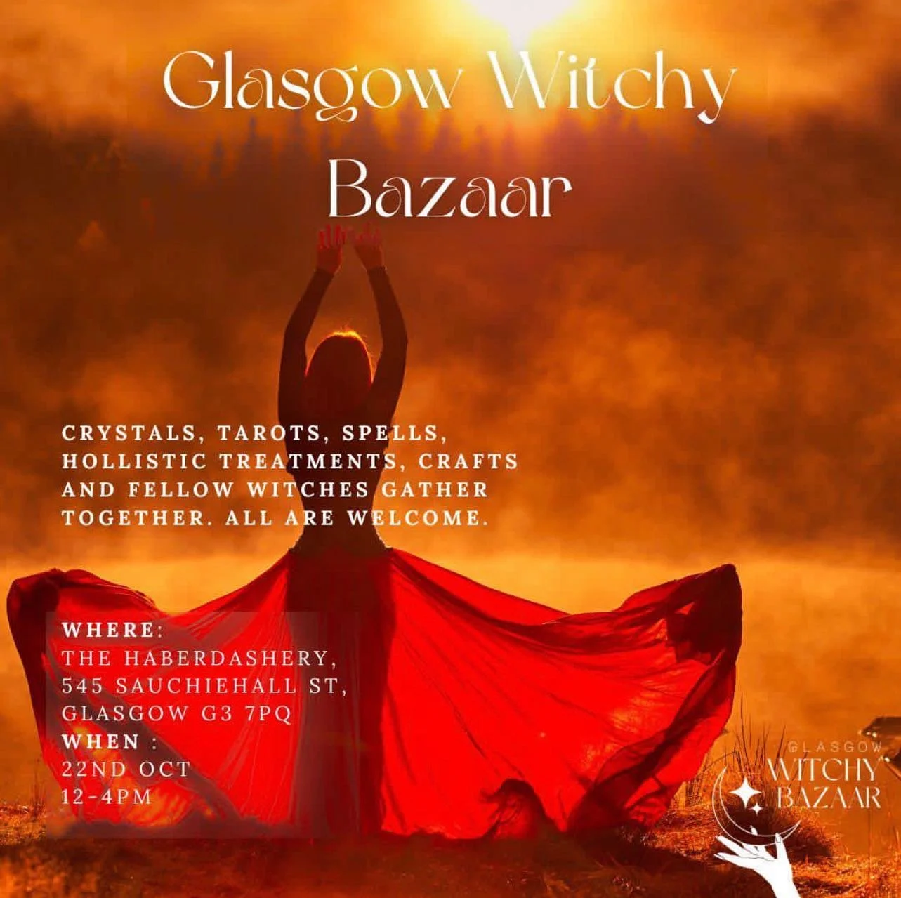 Look who&rsquo;s back!! Once again, I&rsquo;ll be offering introductory chart readings at Glasgow Witchy Bazaar on 22nd October. I have started taking pre-bookings and they fill up pretty fast, so snap one up now 🧡 You can inquire via DMs or email a