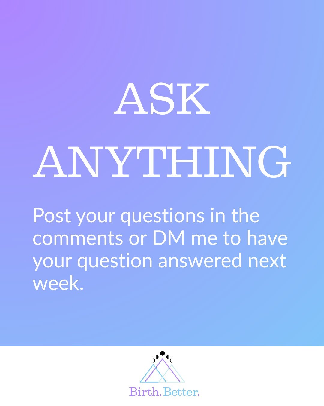 Ask Anything Thursday
If something has been sitting in the back of your mind &mdash; a question, a concern, or a &ldquo;why didn&rsquo;t anyone explain this?&rdquo; &mdash; this is your space.

Ask below. I&rsquo;ll answer next week.

#soundbirthing
