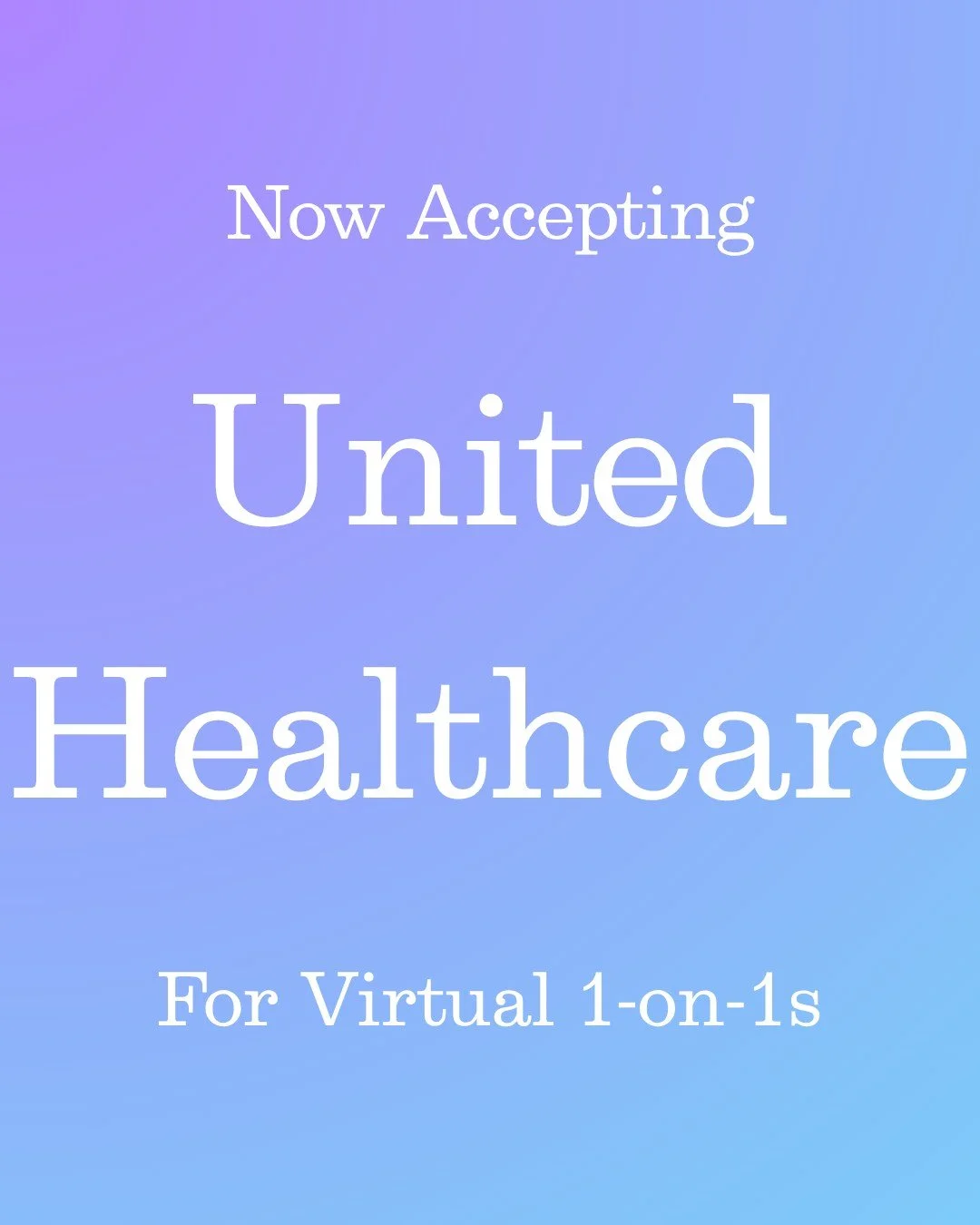 I now accept #unitedhealthcare for one-on-one virtual visits.

If you have United Healthcare or United Medicaid and have been wanting support with birth prep, questions, or navigating decisions&mdash;this is available to you.

Virtual visits are one-