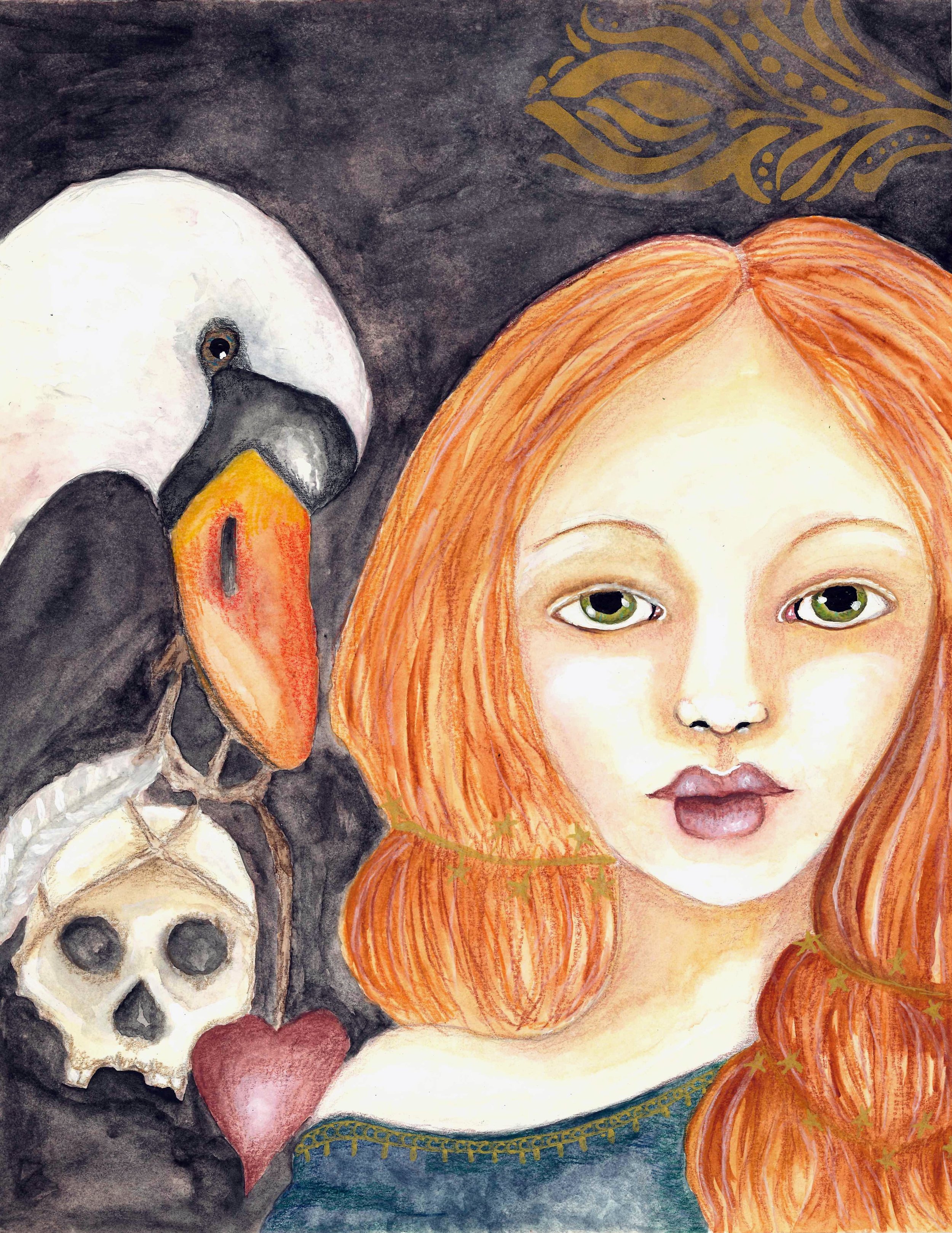 Girl and the Goose hand signed 5x7 Print