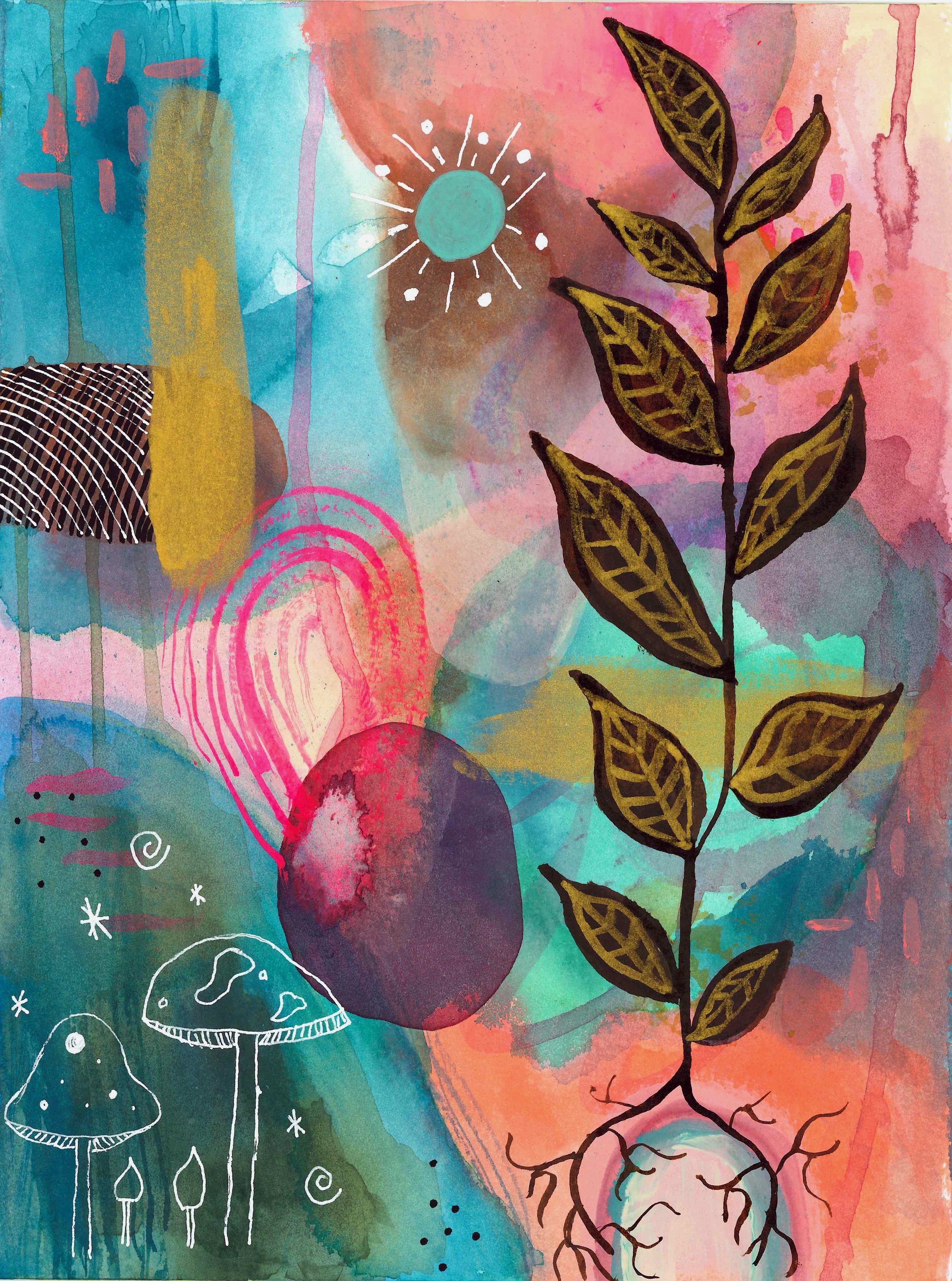 Life Erupting hand signed 5x7 Print