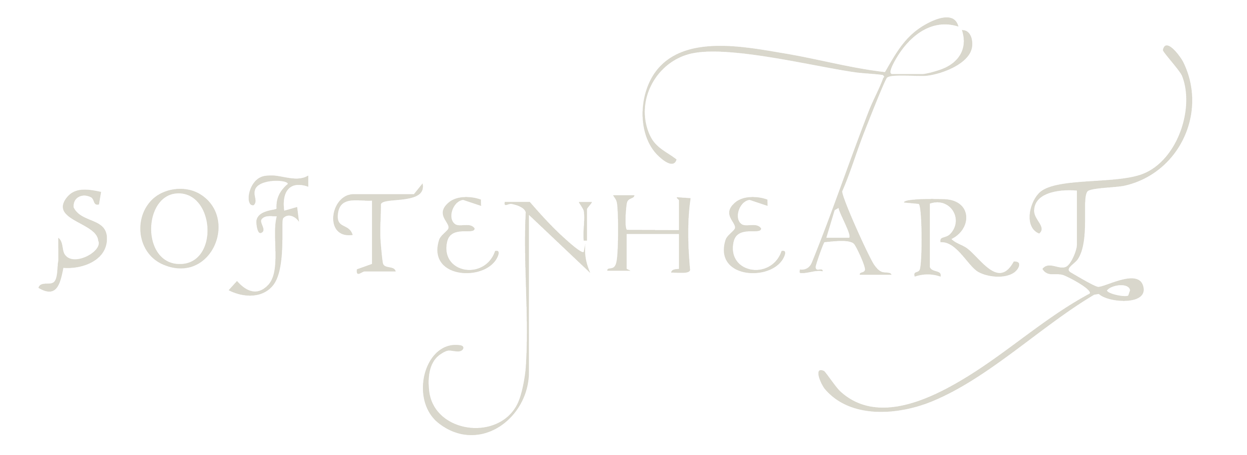 Stylized text spelling 'SOTENHEAR' in gray with decorative swirls on a black background.