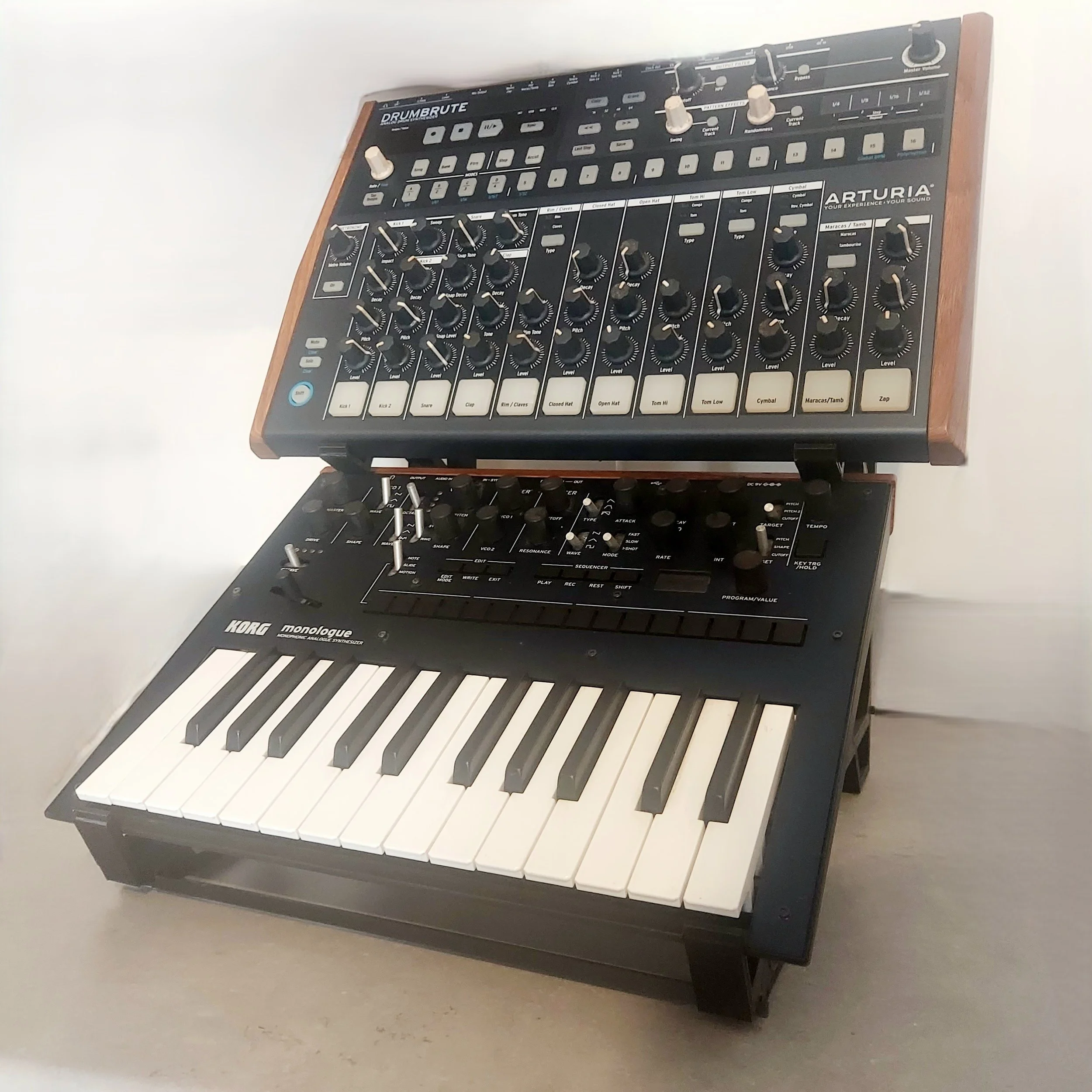 Large 2 Tier Desktop Synth Stand for Arturia DrumBrute MiniBrute2S