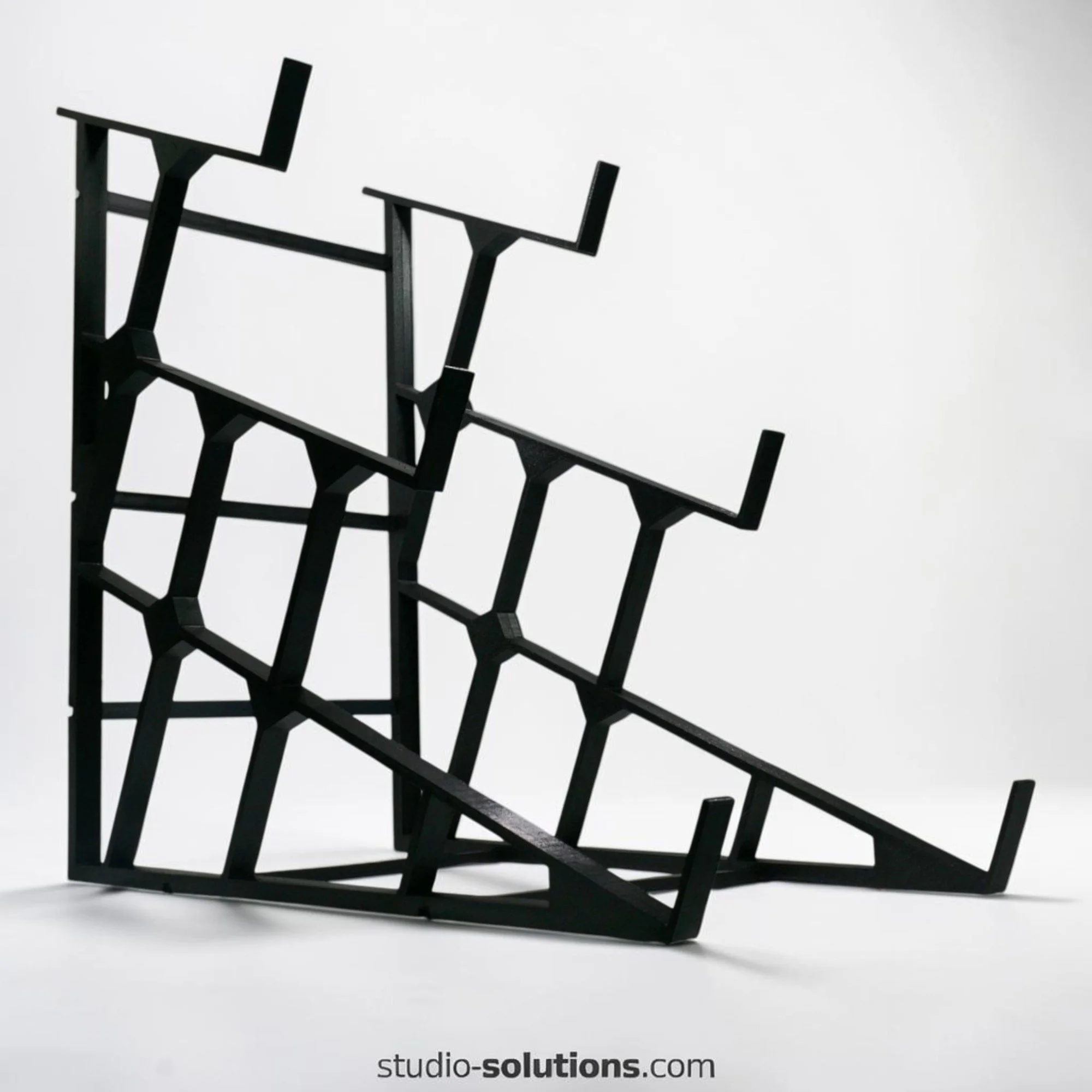 Large Three-Tier Desktop Synthesiser and Drum-Machine Stand