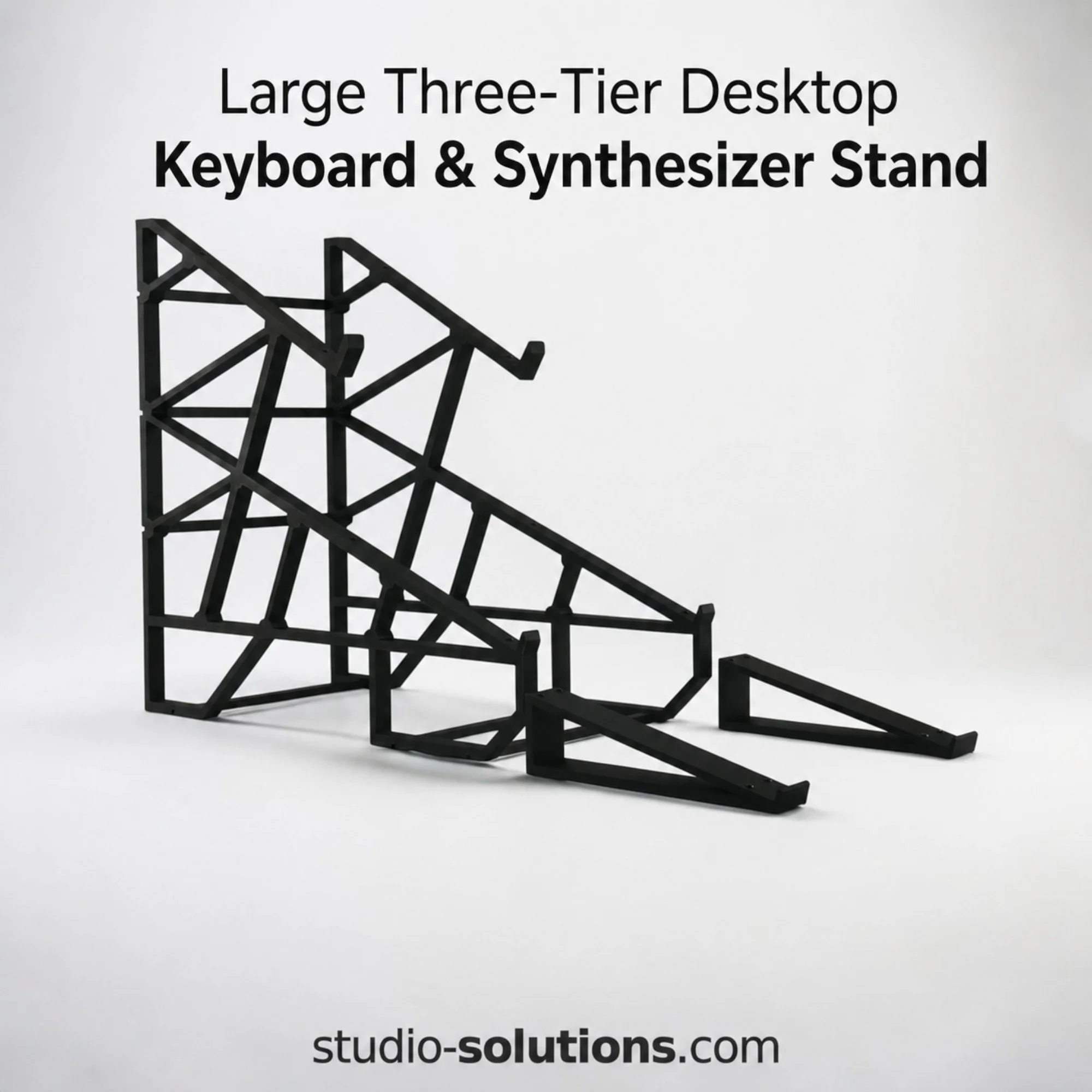 Extra Large Three-Tier Desktop Keyboard & Synthesizer Stand