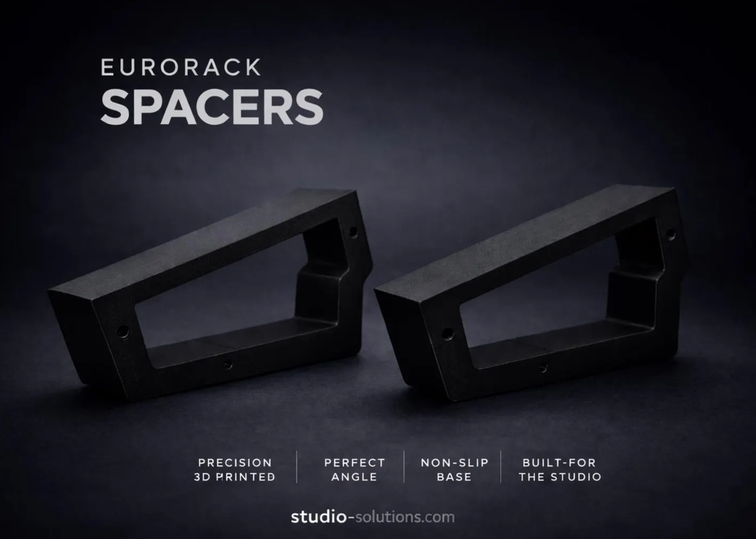 Studio Solutions 5HP Eurorack spacer pair with mounting holes for 70HP to 80HP case conversion
