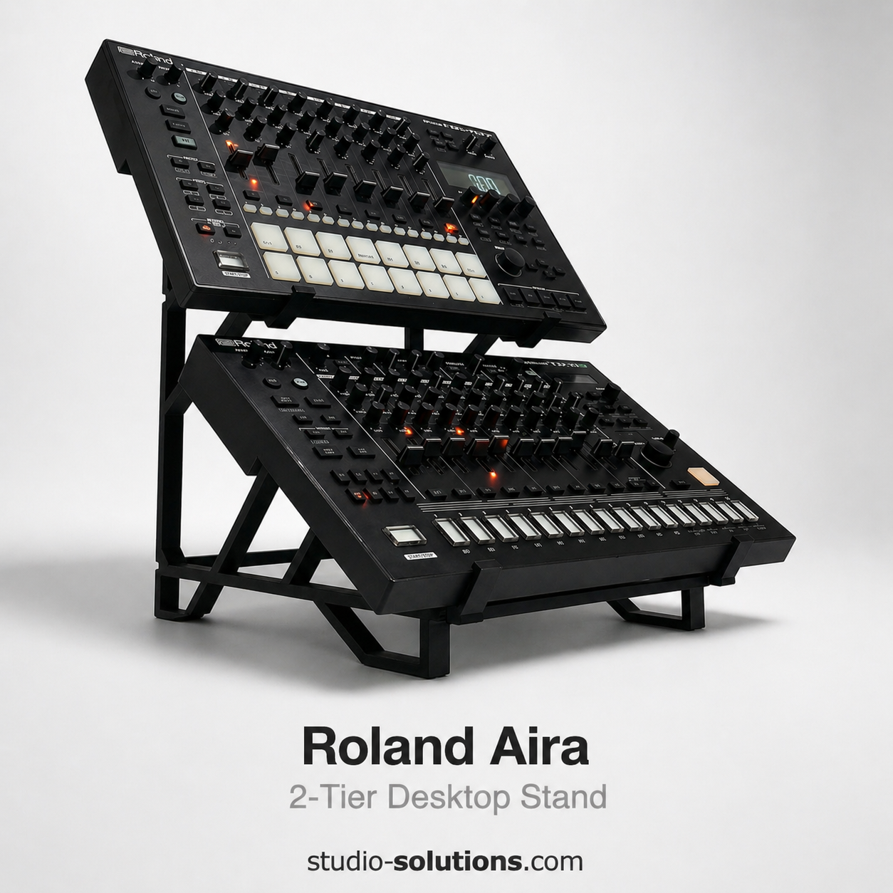 2 Tier Roland Aira Double Tabletop Desktop Music Studio Stand MX-1 