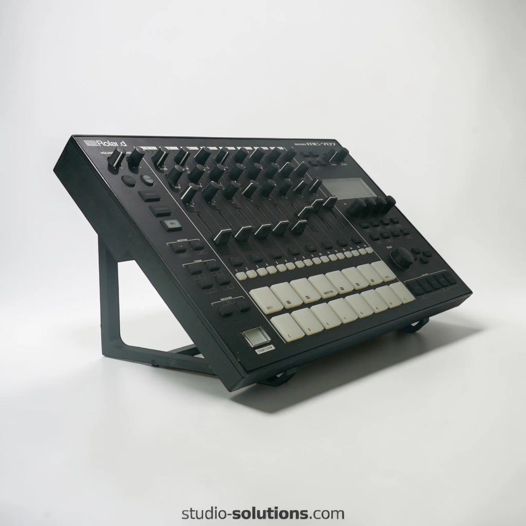 Roland MC-707 stand for better pad access and screen visibility