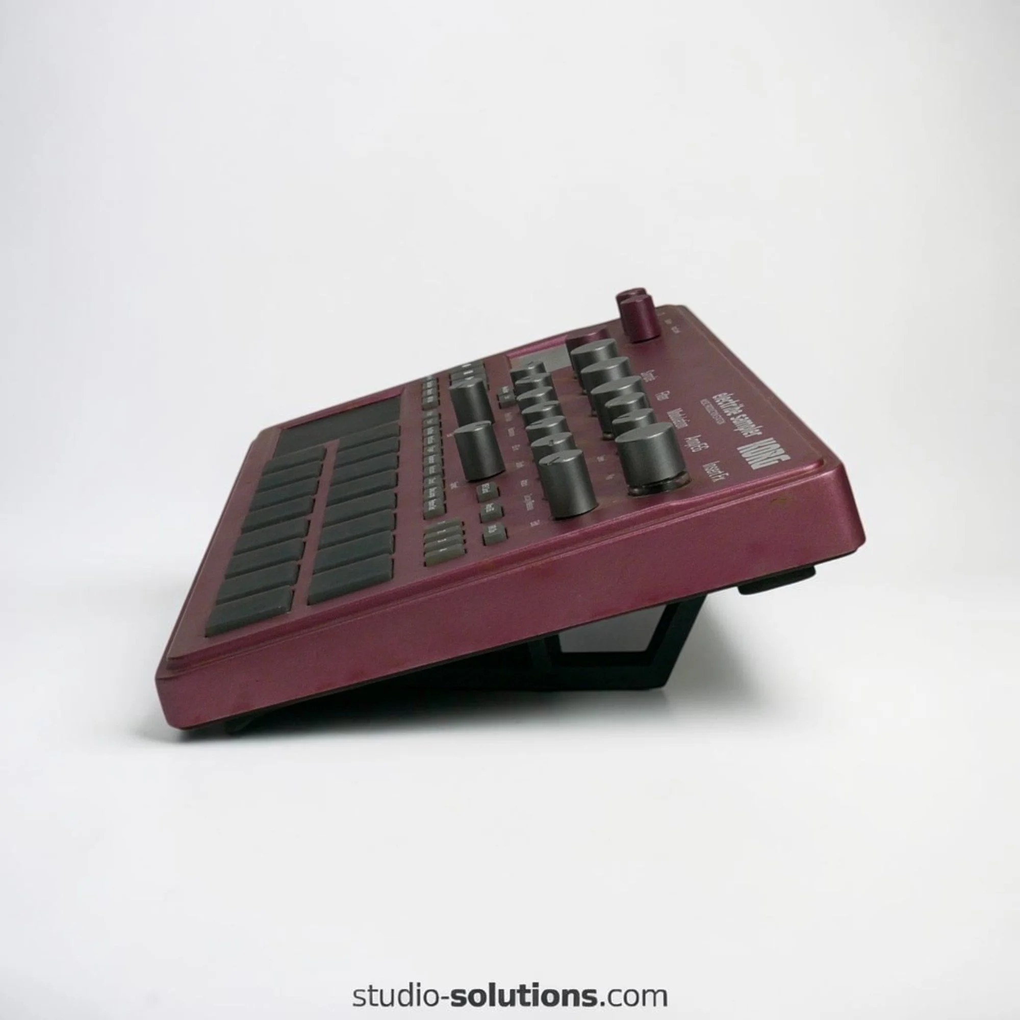 Small 15-degree angled desktop stand shown with equipment