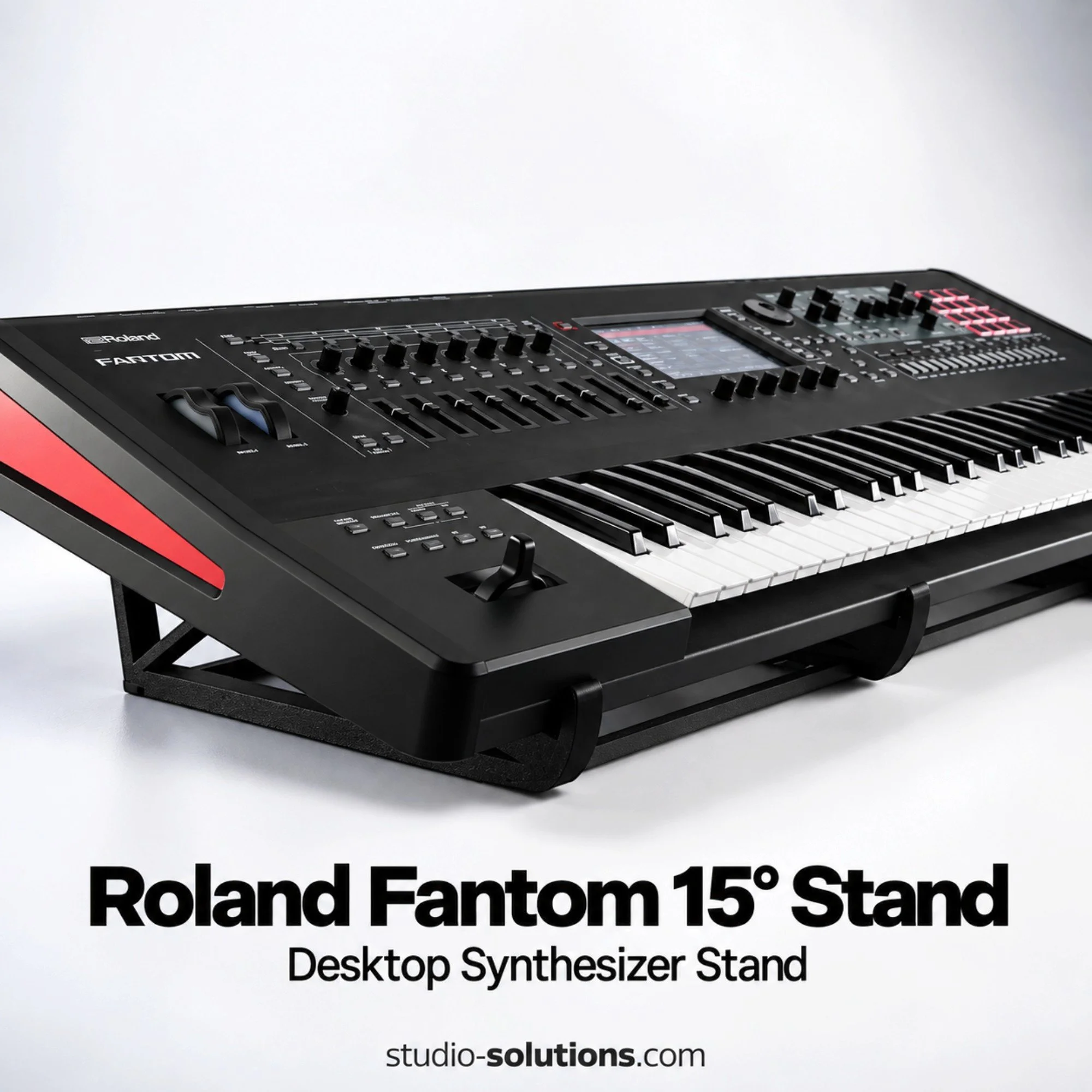 Roland Fantom Synthesizer Stand | Heavy-Duty Angled Desktop Keyboard Stand