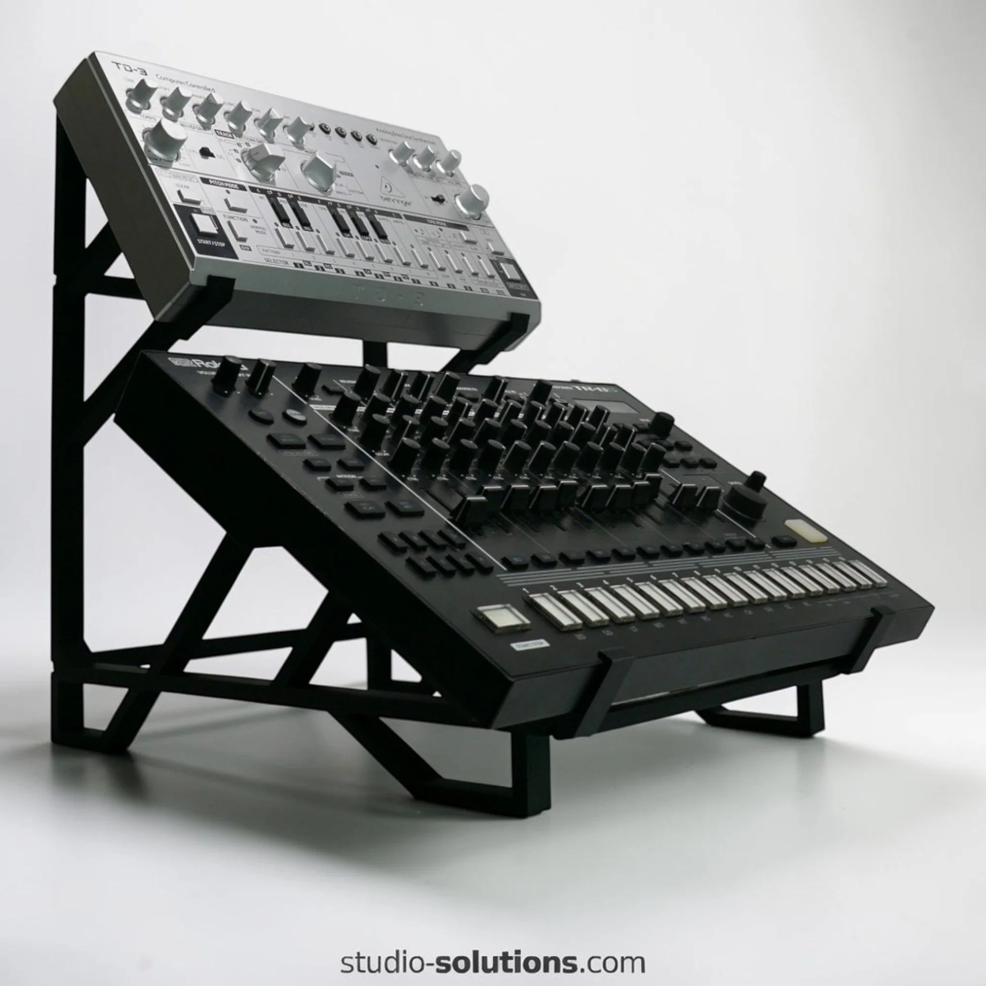 Roland Aira Behringer Synth 2 Tier Desktop Drum Machine Mixer Stand Spice Edge Grind Crave TD-3 RD-6 MX-1 TR-8s MC-707 (6).jpg