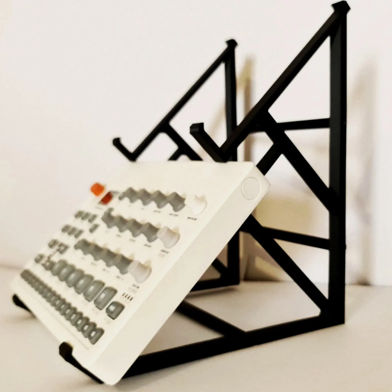 Elektron Model Samples and Model Cycles 2 tier desktop studio stand front view