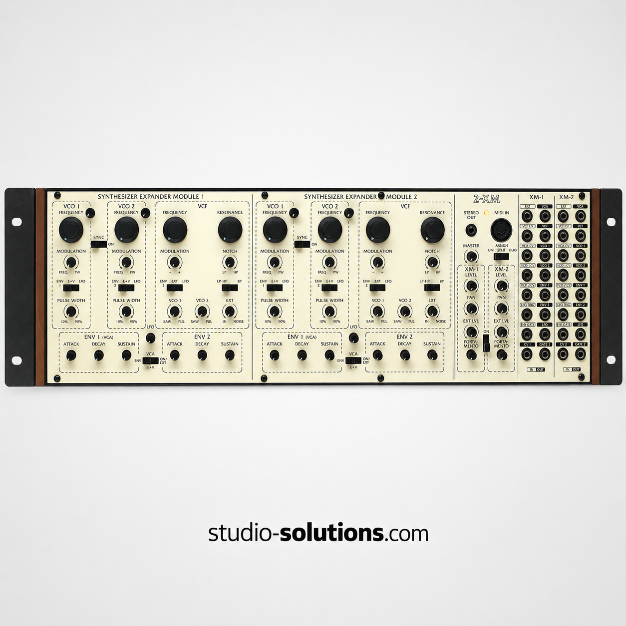 Behringer 2-XM 80HP rack ears for mounting the synth in a 19 inch studio rack