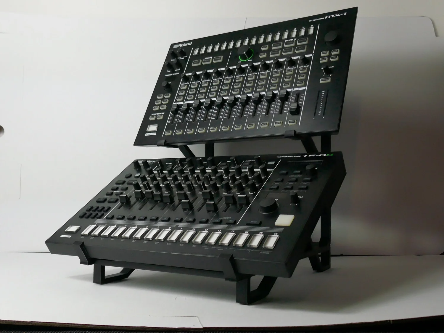 2 Tier Roland Aira Double Tabletop Desktop Music Studio Stand MX-1