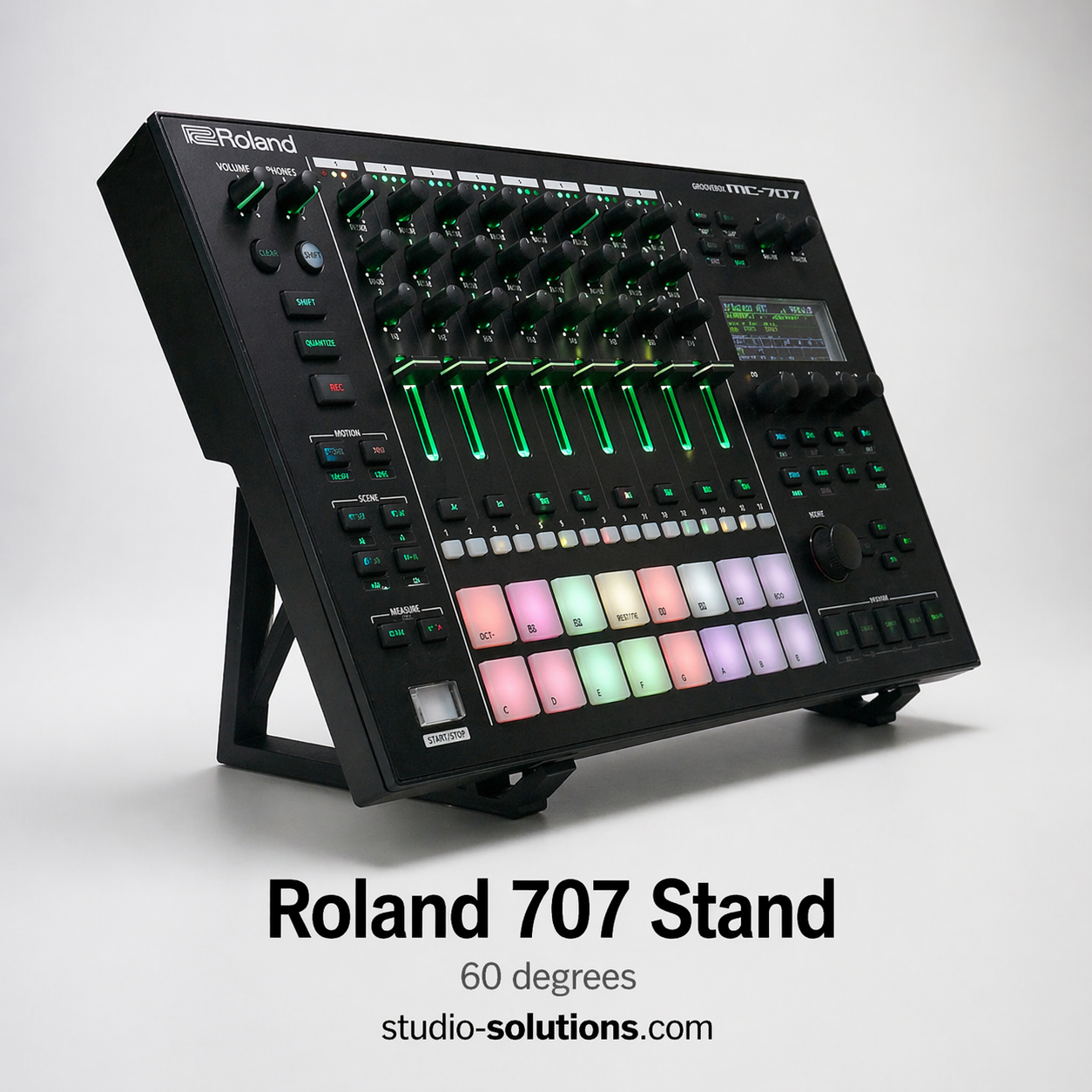 Roland MC-707 Stand – 60Degrees  Performance Angle Groovebox Stand