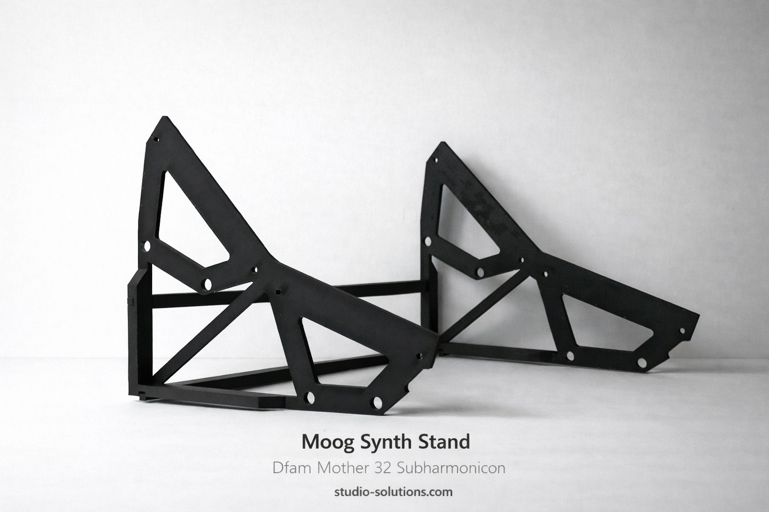 Moog style 60HP skiff compatible 2 tier synth stand