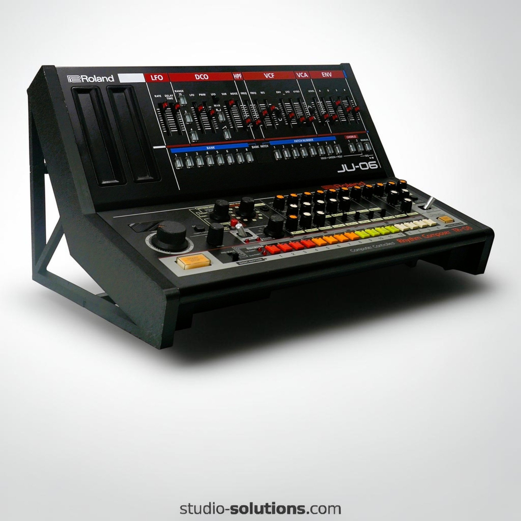 2 Tier Desktop Stand for Roland Boutique Modules | Angled Dual-Tier Synth Stand | Studio Solutions