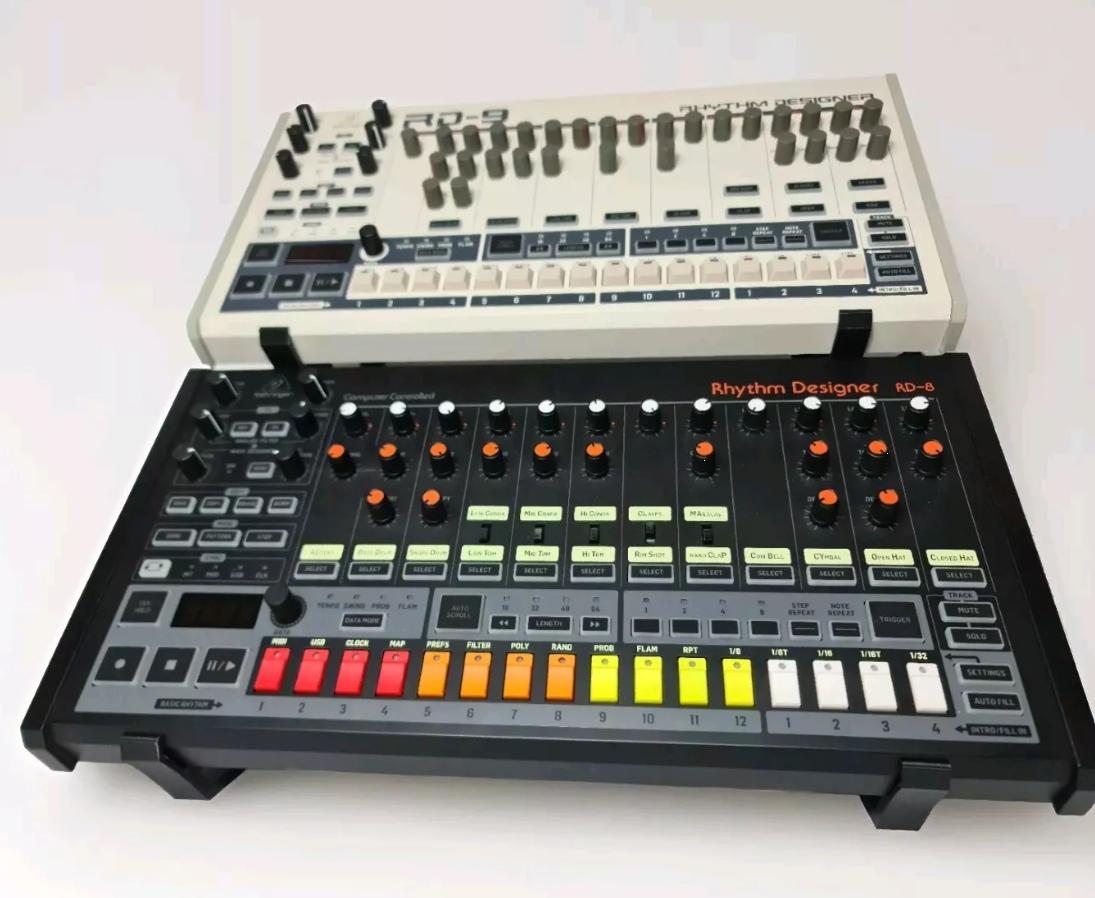 2 Tier Behringer RD-8 RD-9 Drum Machine Fitted Raised Desktop