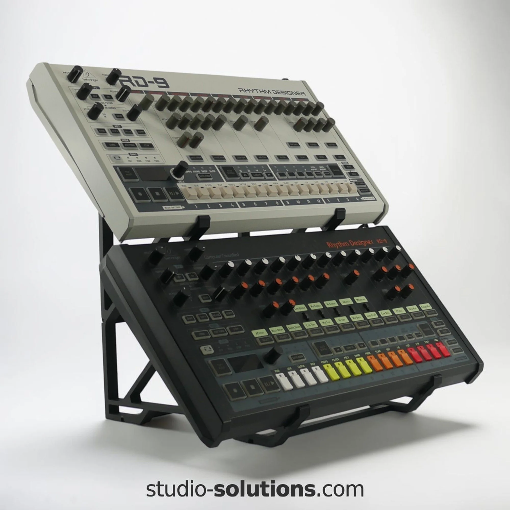 2 Tier Raised Fitted Desktop Stand for Behringer LM Drum BMX RD-8 & RD-9