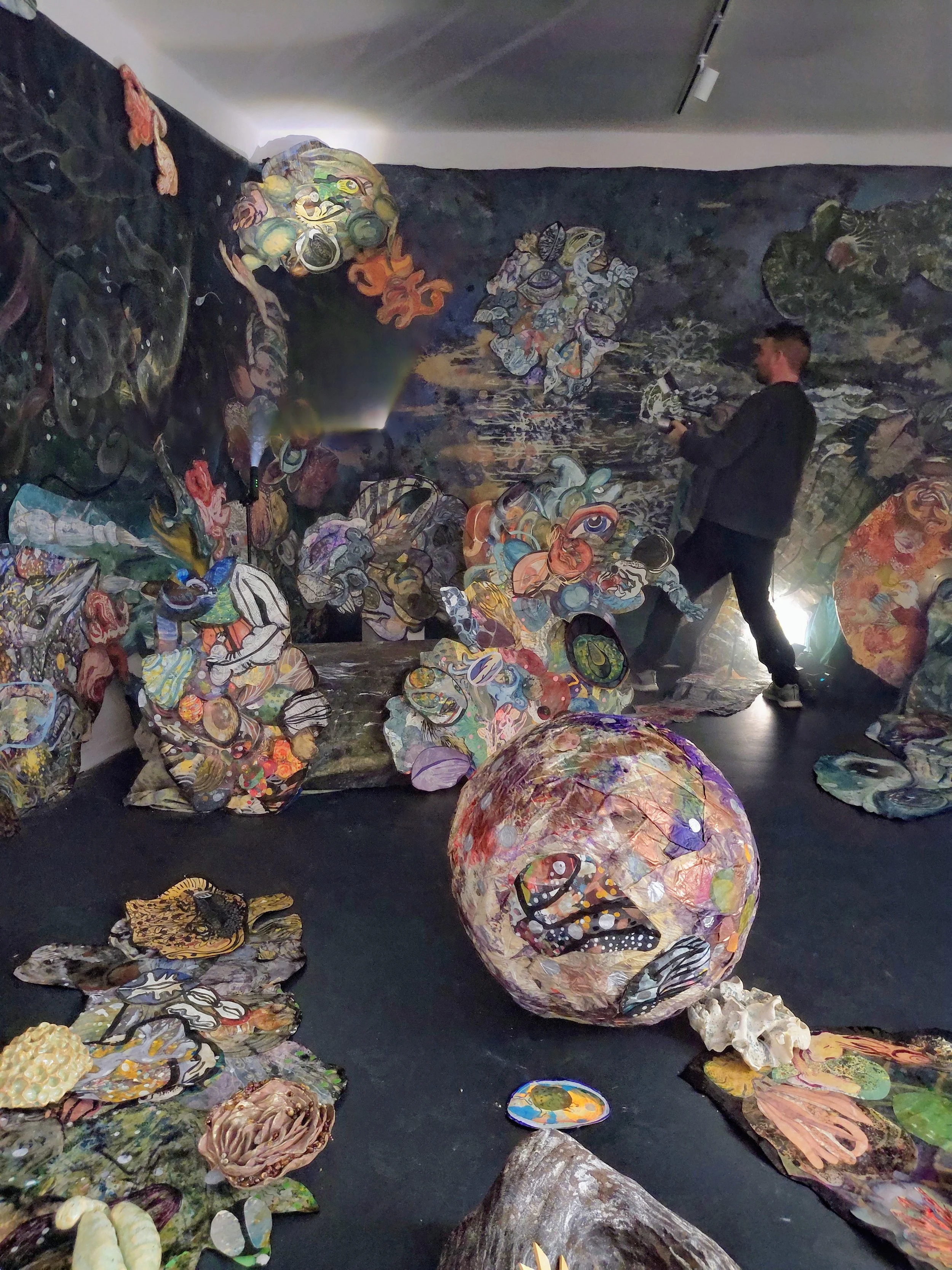 Filmdreh Installation Tauchgang mit Benny Paya für den Kunstfilm Zwischenland