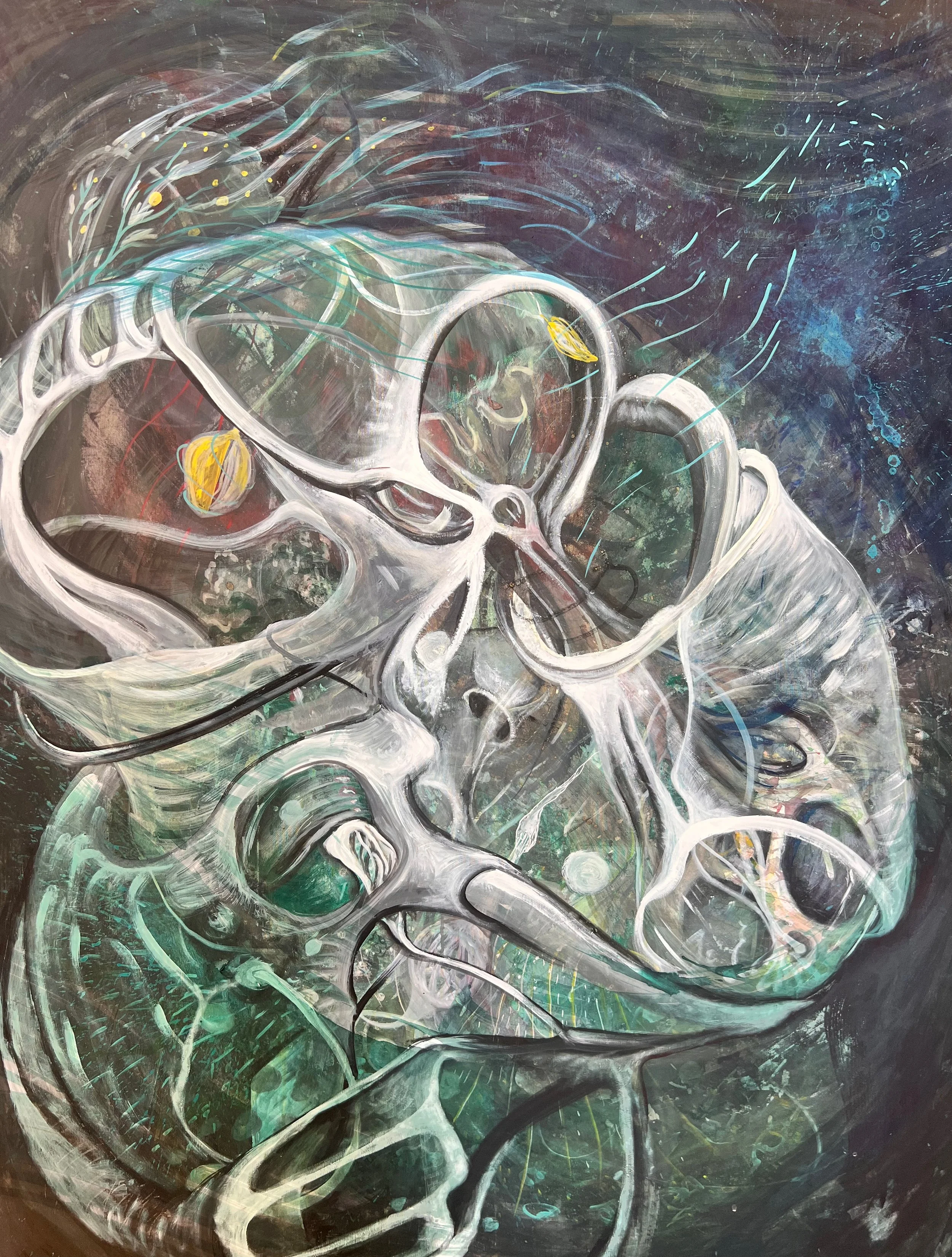 Allwesen Mischtechnik auf Leinwand 130x170 cm