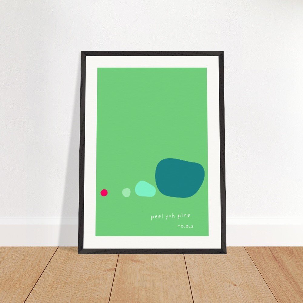 PEEL YUH PINE WOOD FRAMED PRINT