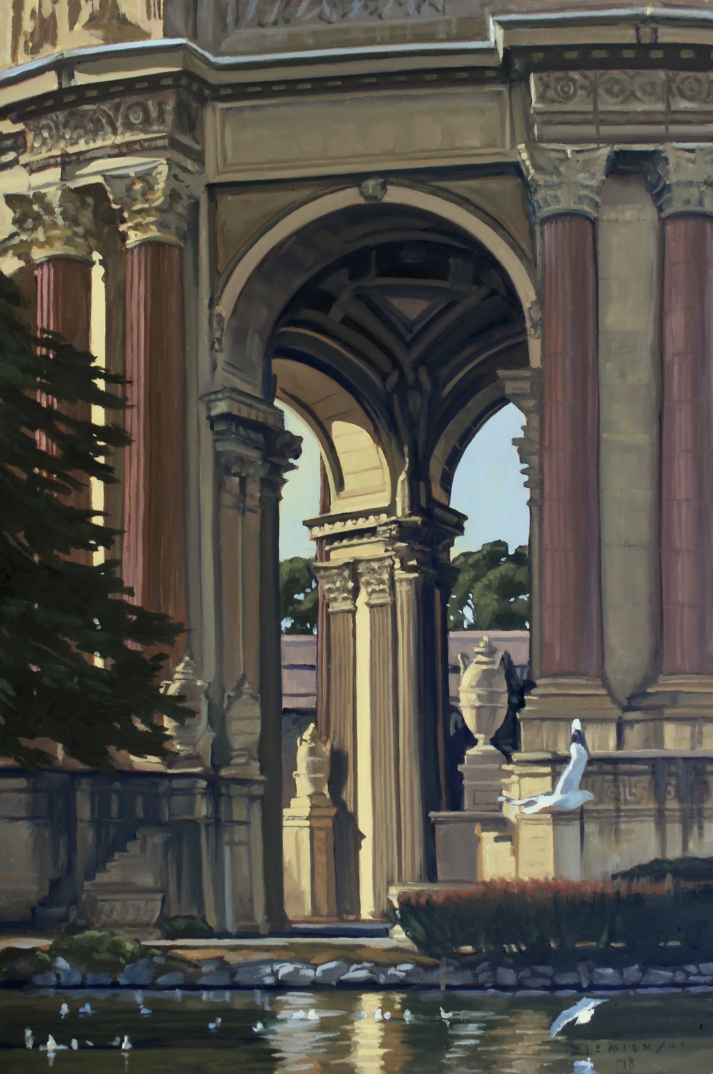 The Halls of the Palace, 36 x 24 inches, oil