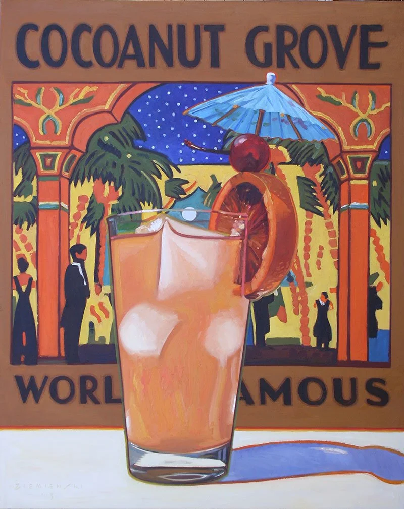 Cocoanut Grove, 60 x 48 inches, oil