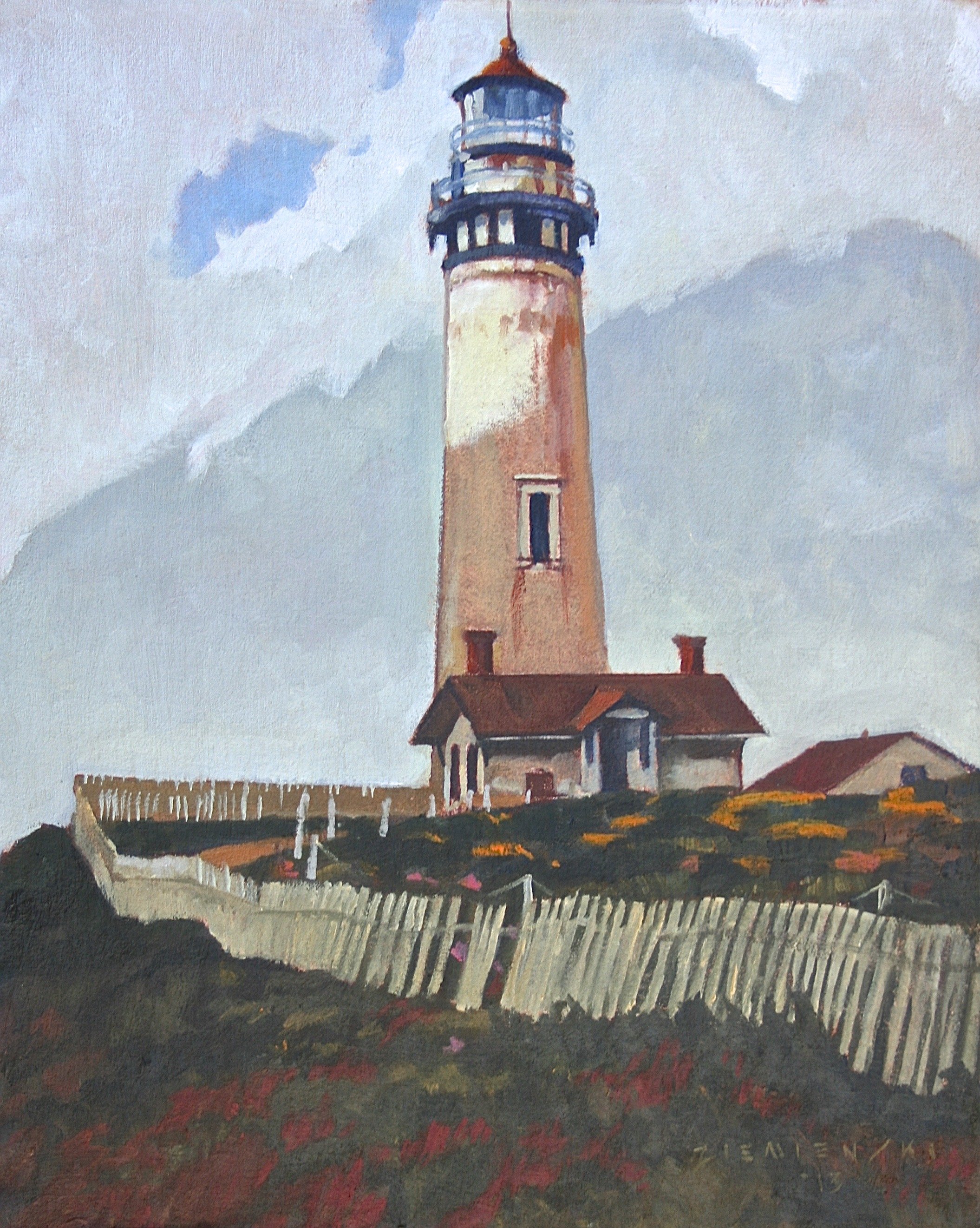 Light at Pigeon Point, 20 x 16 inches, oil