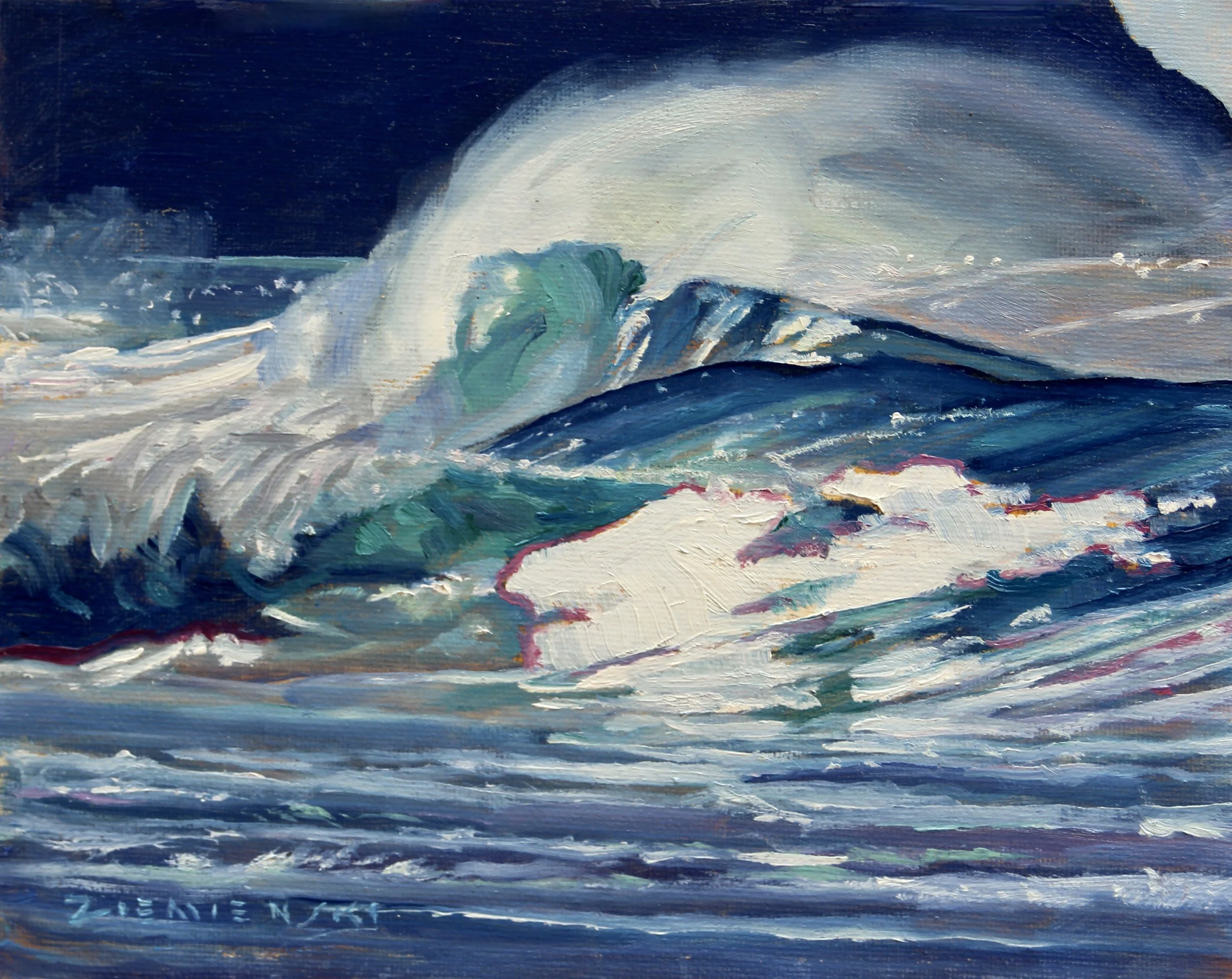 Point Reyes Spindrift, 8 x 10 inches, oil
