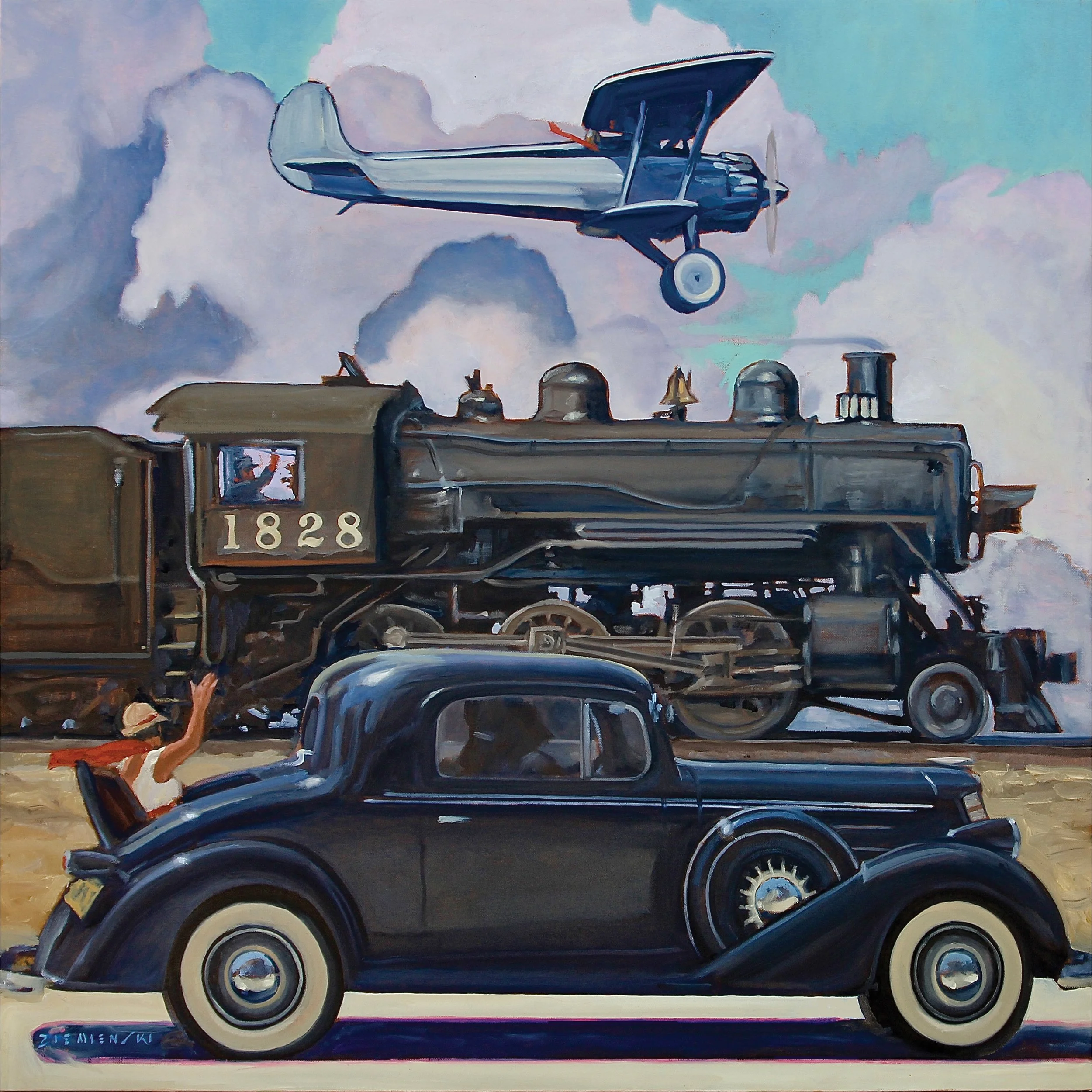 Dennis Ziemienski, Oil on canvas