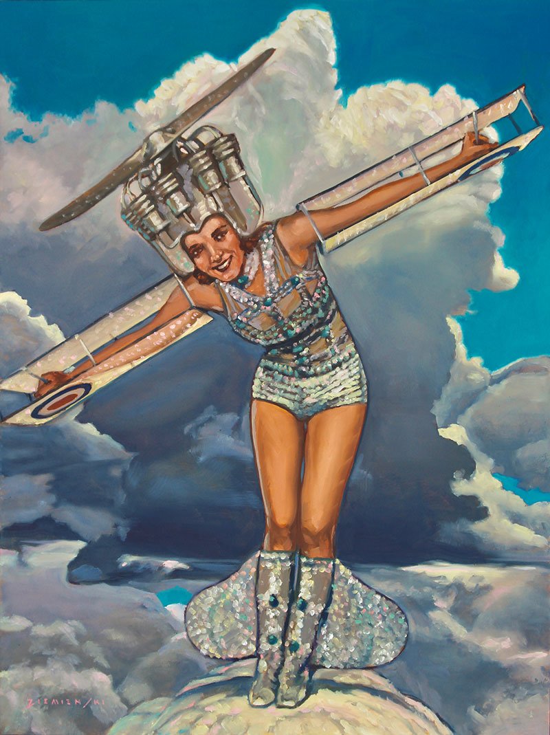 Come Fly with Me, 40 x 30 inches, oil