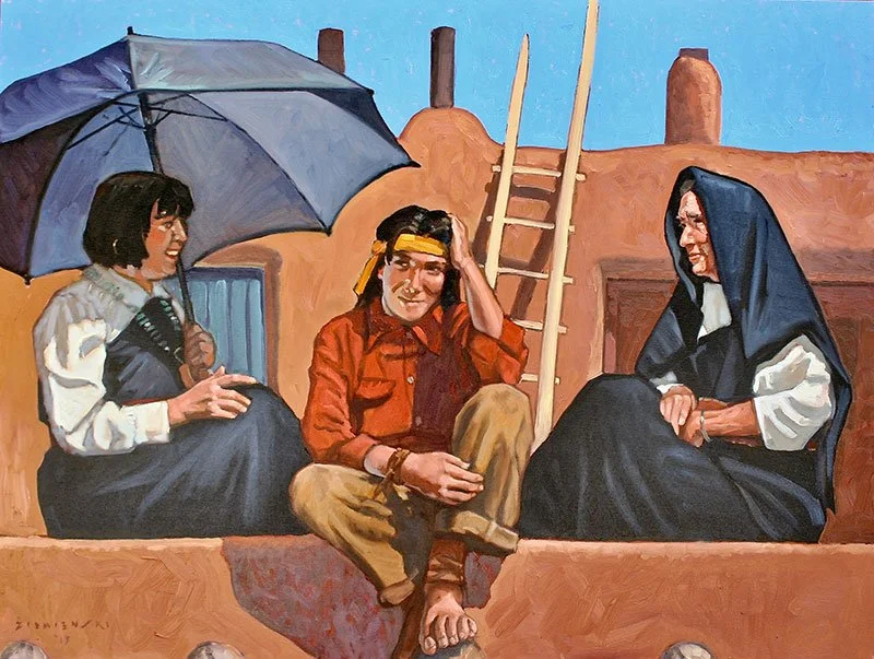 Two's Company, 36 x 48 inches, oil