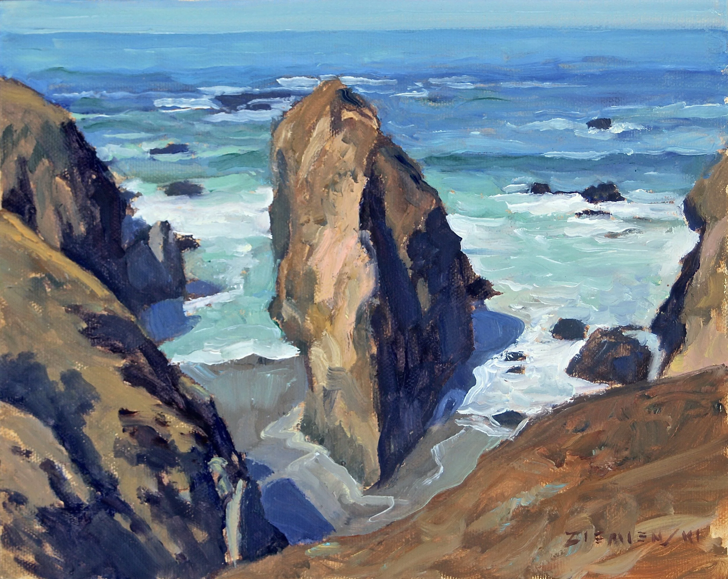 Sea Wedge, 8 x 10 inches, oil