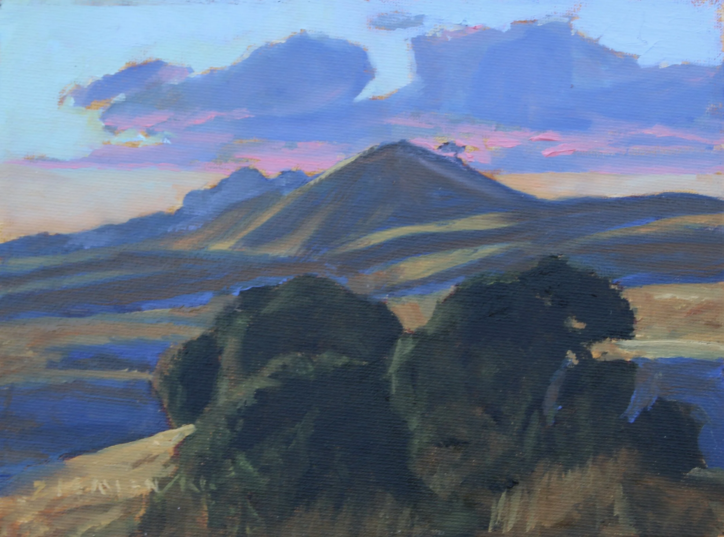 Gum Drop Hill, 6 x 8 inches, oil