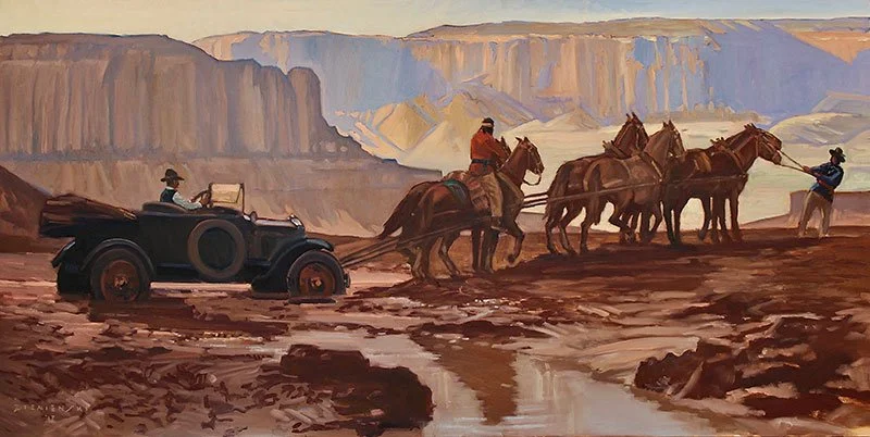 Six Horsepower, 36 x 72 inches, oil