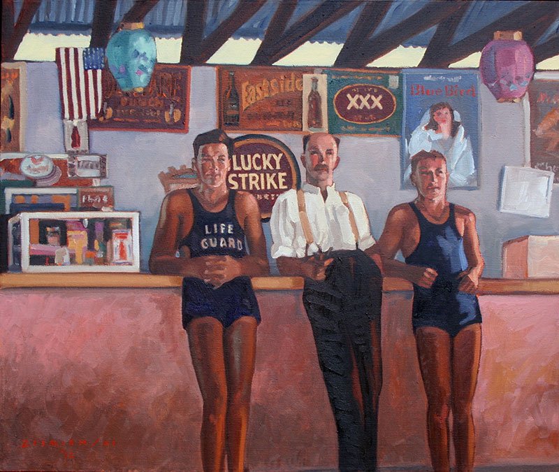 Union Avenue Plunge Concession Stand, 25 x 30 inches, oil