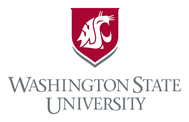 The Washington State University logo featuring a red shield with a stylized torch and the text 'WASHINGTON STATE UNIVERSITY' below.