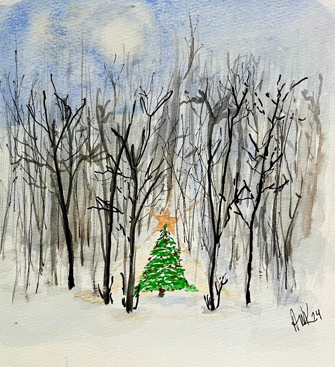 Christmas Tree in Woods.jpg