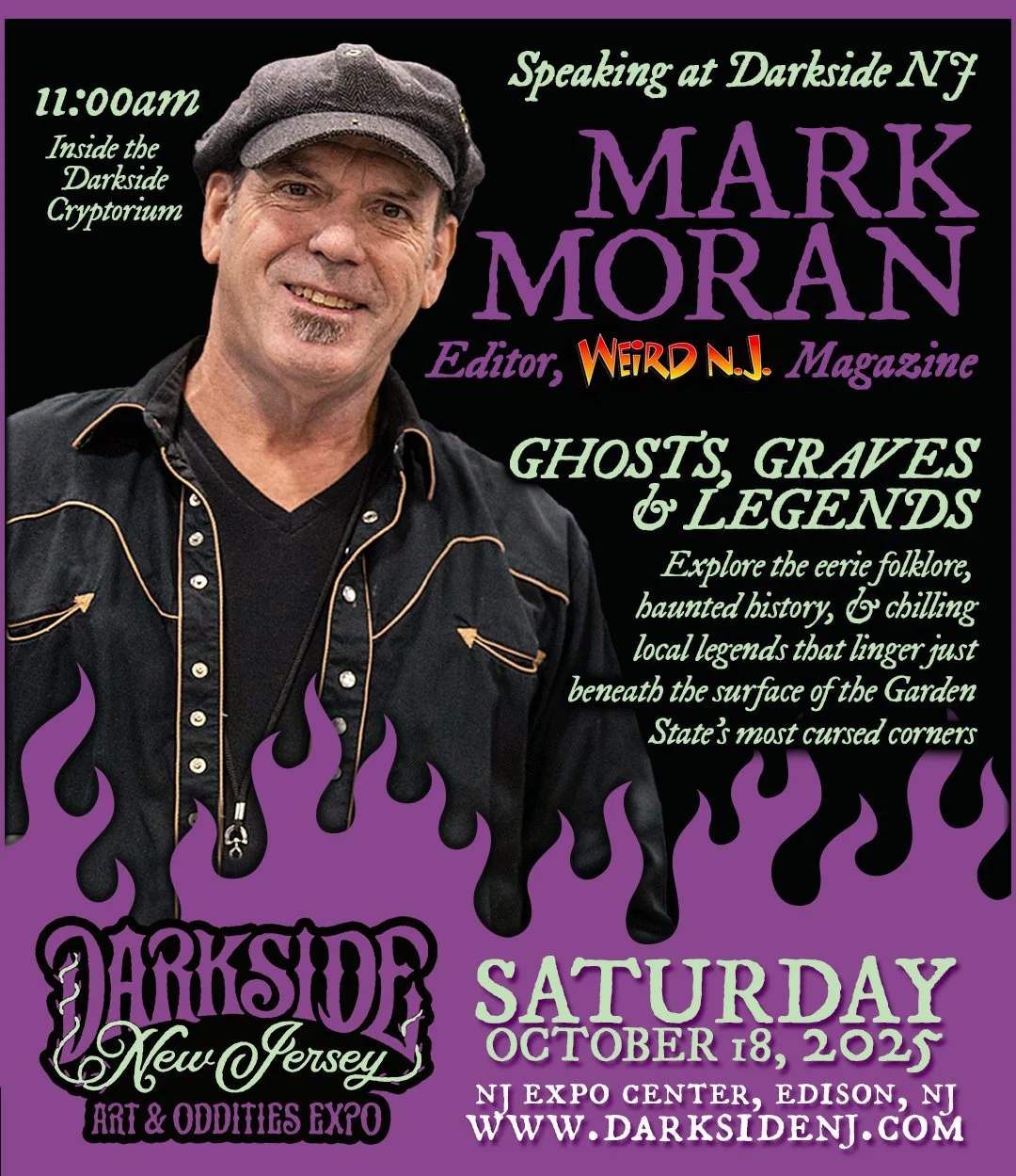 🔮👻 THE DEAD DON&rsquo;T REST&hellip; AND NEITHER DO THEIR STORIES 👻🔮

Join us in the shadows as we summon the strange and the spectral with the one and only Mark Moran, co-founder and editor of the infamous WEIRD NJ MAGAZINE, a man who&rsquo;s wa
