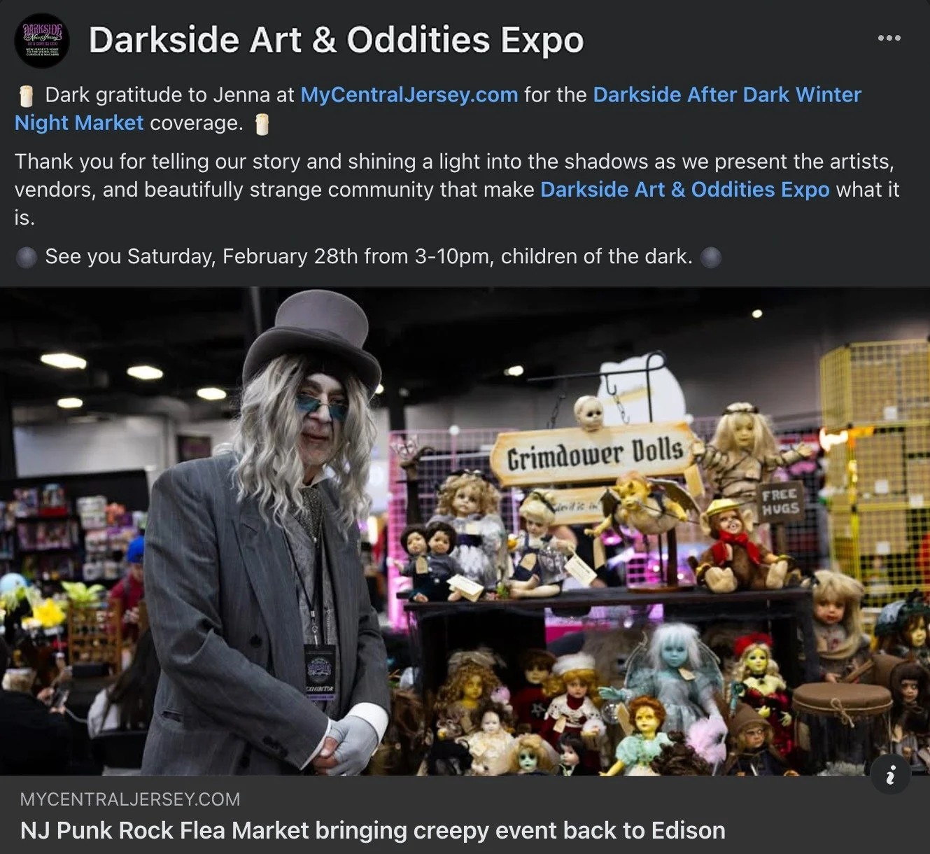 🕯️ THE SHADOWS HAVE SPOKEN. CAN YOU HEAR THEM? 🕯️

🕯️ Dark gratitude to Jenna at MyCentralJersey.com for the Darkside After Dark Winter Night Market coverage. 🕯️

Thank you for telling our story and shining a light into the shadows as we present 