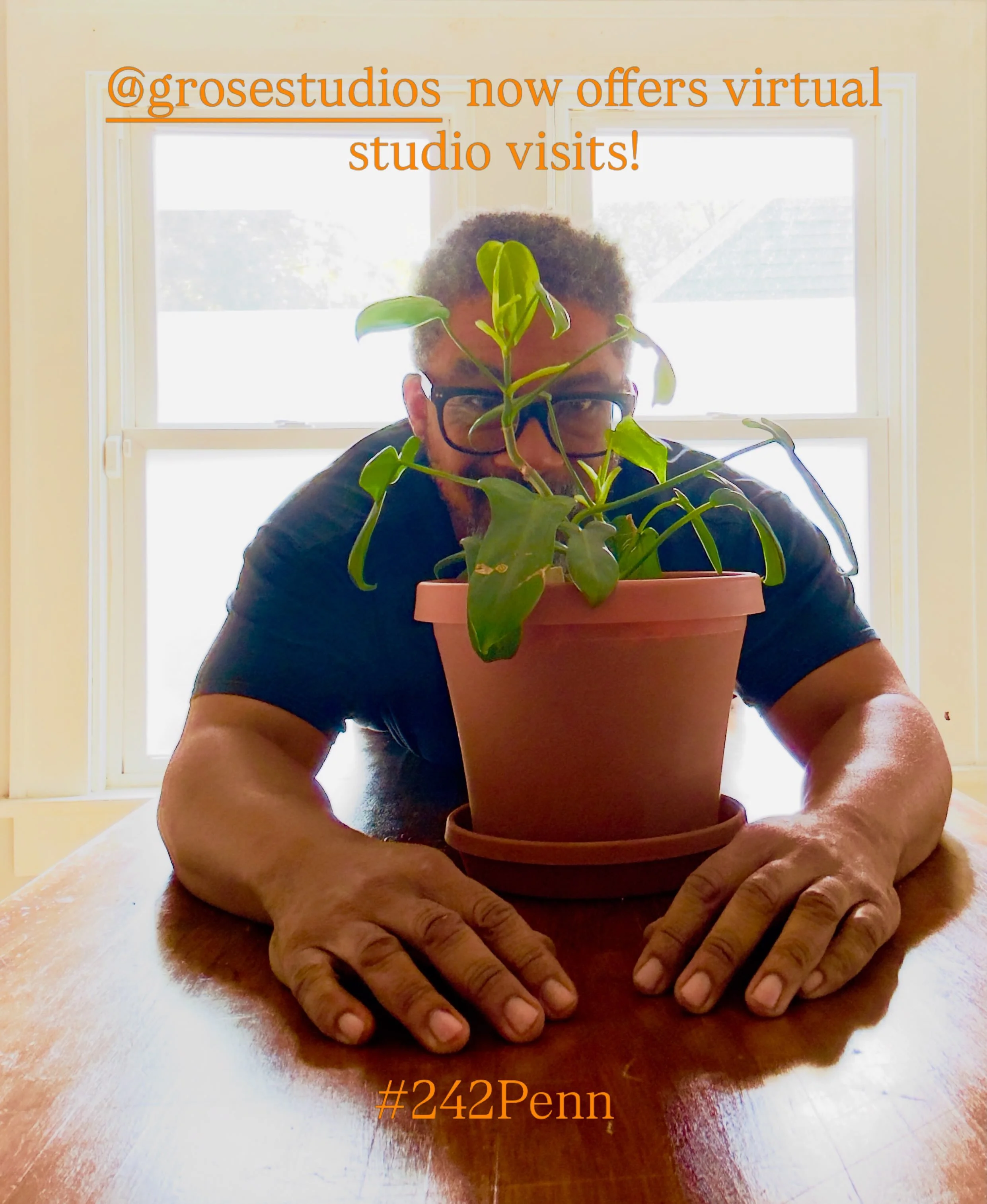 We now offer virtual studio visits for your personal and business needs. Professional curatorial services can be provided for an additional costs. @grosestudios #242PENN&mdash;&mdash;&mdash;&mdash;- Home of Black Abstraction in the Midwest