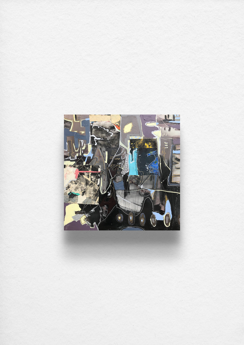 "Barefoot Metropolis", Mixed Media on Panel, 24”x 24”, 2018