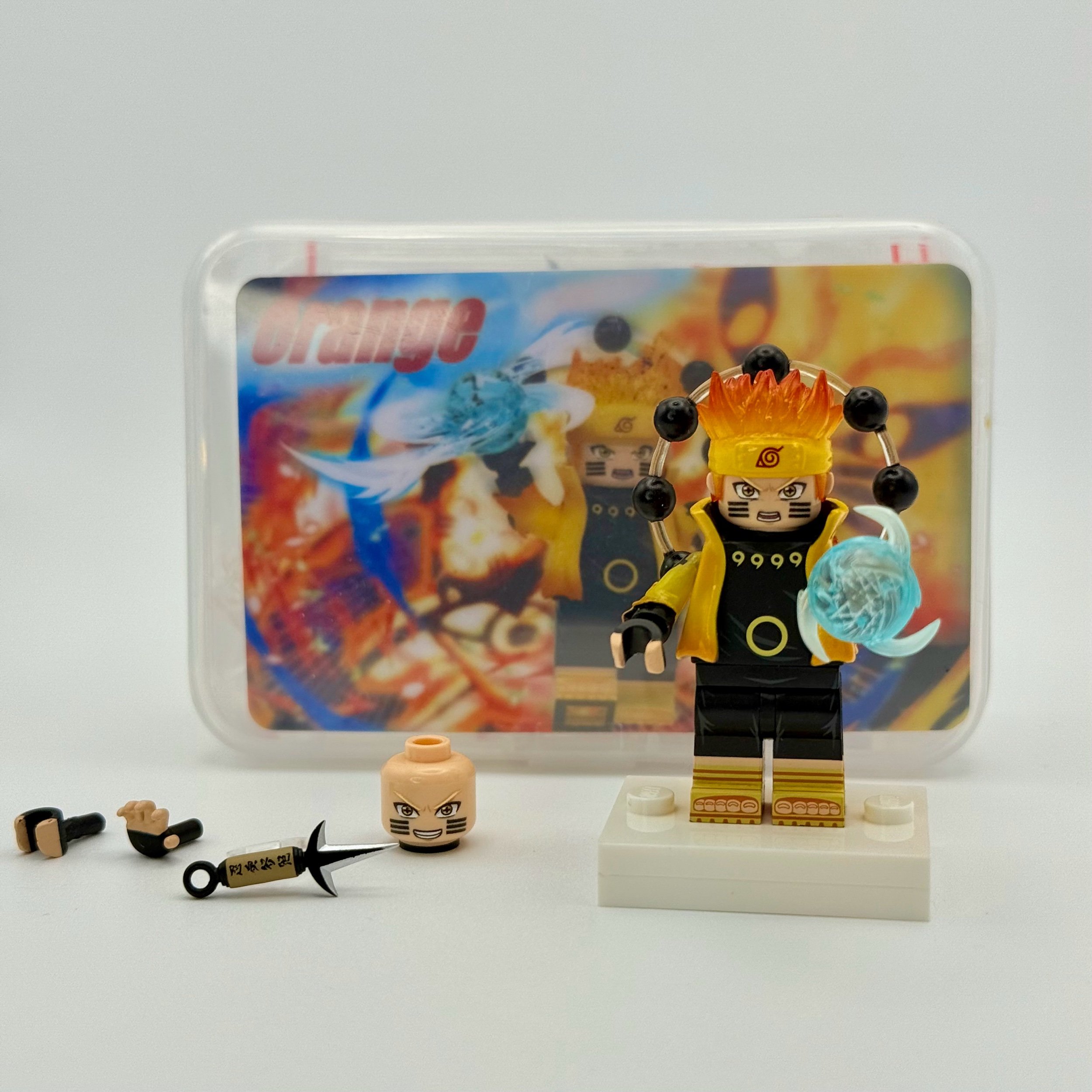 (In Stock) Orange Brick - Naruto - UV Reactive Printing*