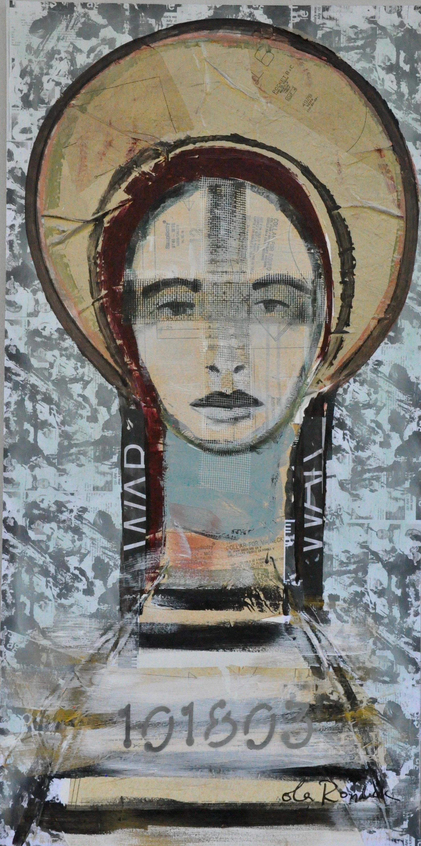 101803, 2018
Acrylic Collage on Canvas with Spray Paint
48 x 24 inches (122 x 61 cm)